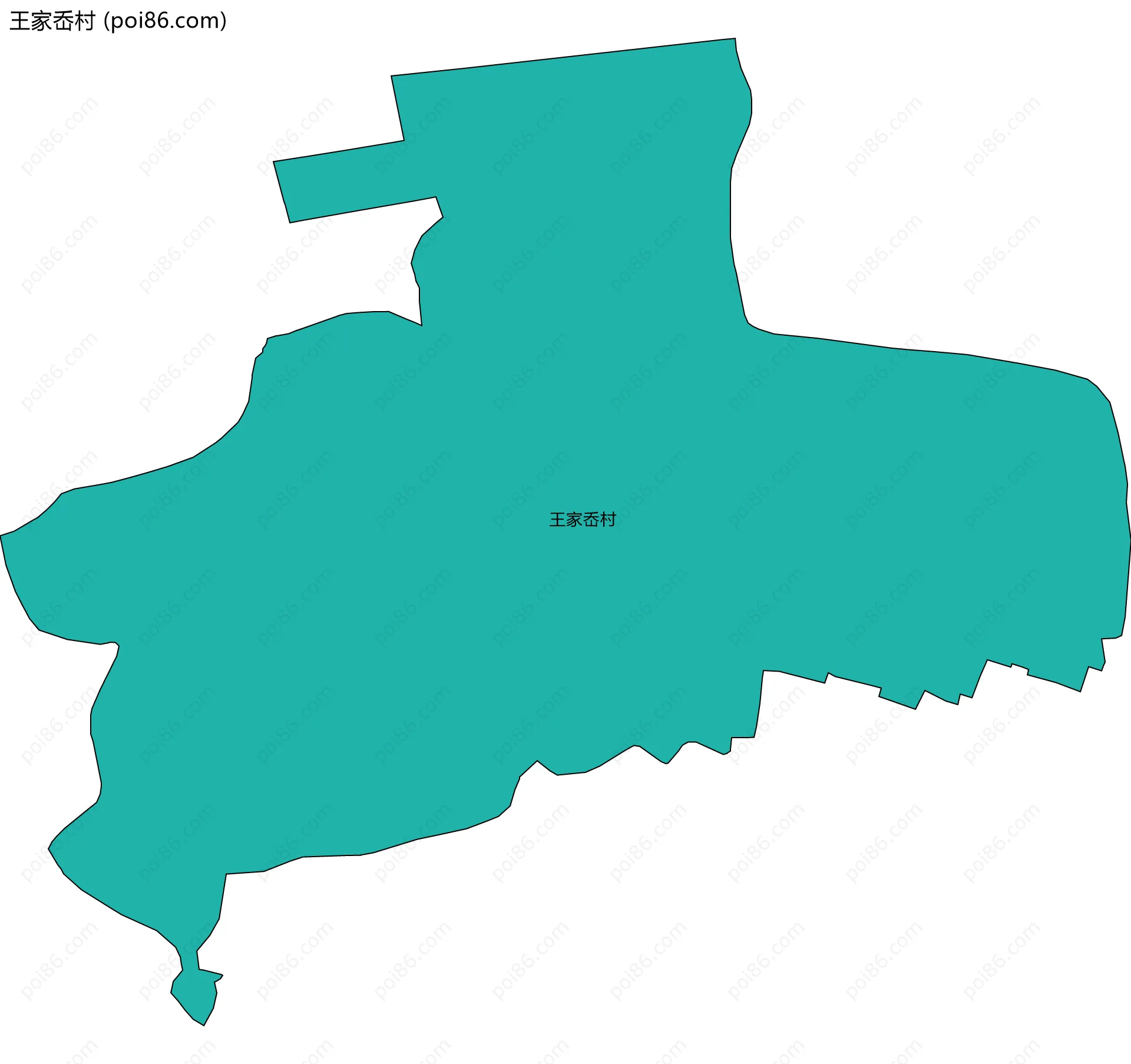 王家岙村边界地图
