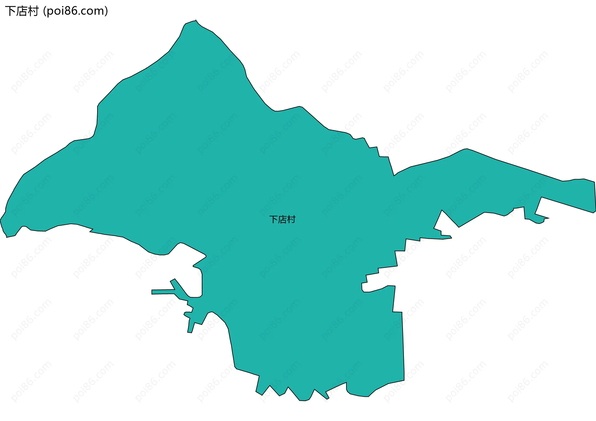 下店村边界地图