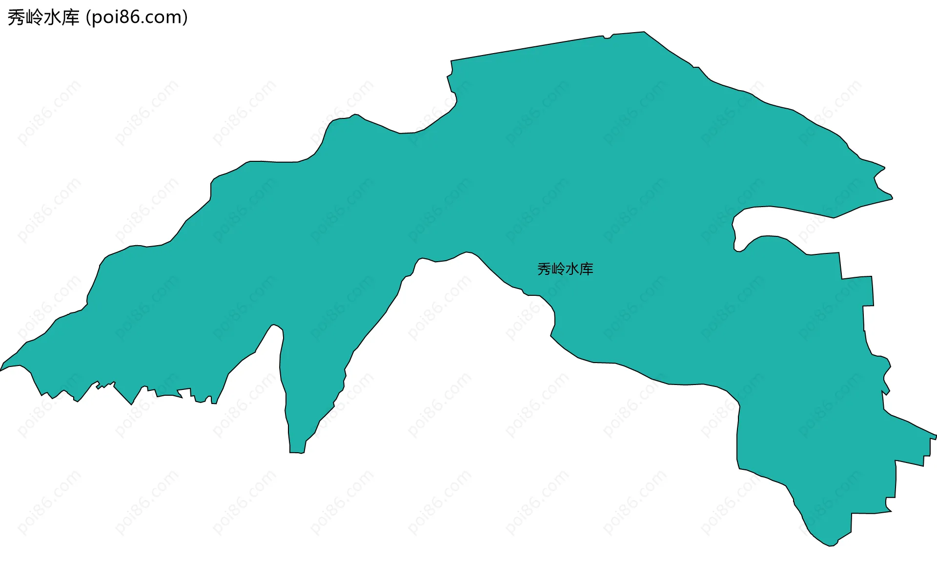 秀岭水库边界地图