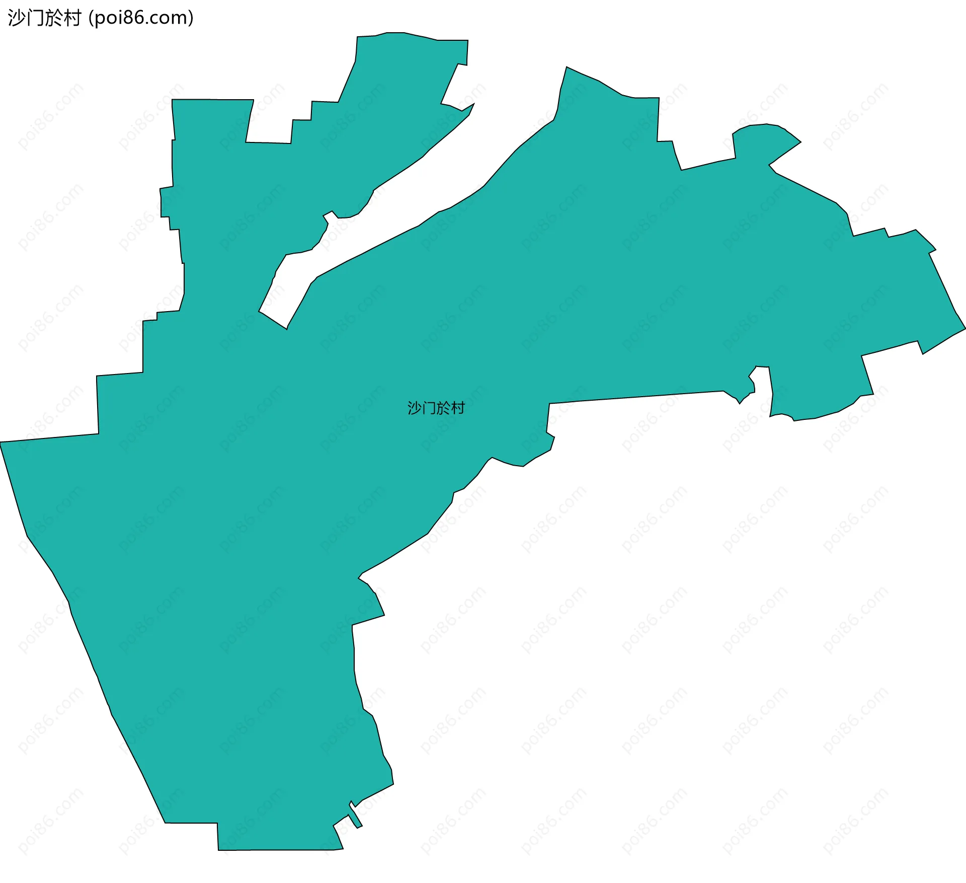 沙门於村边界地图