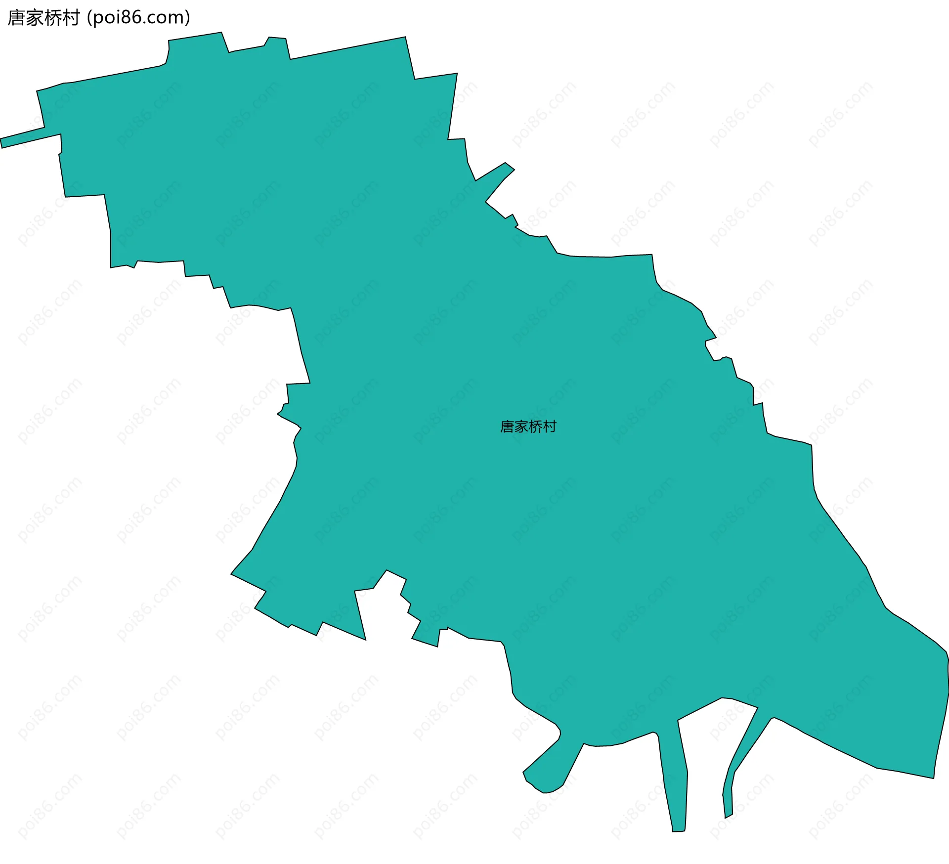 唐家桥村边界地图