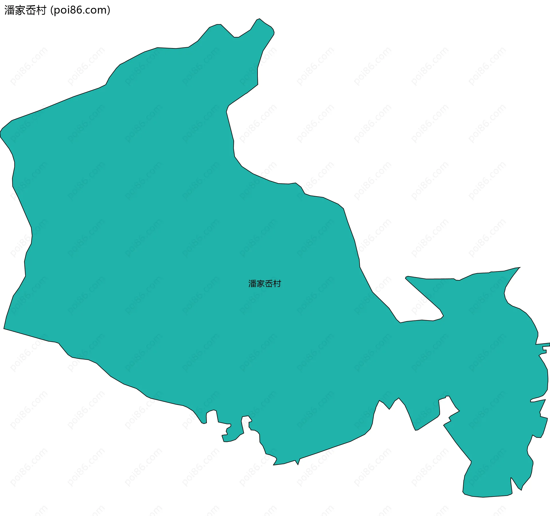 潘家岙村边界地图