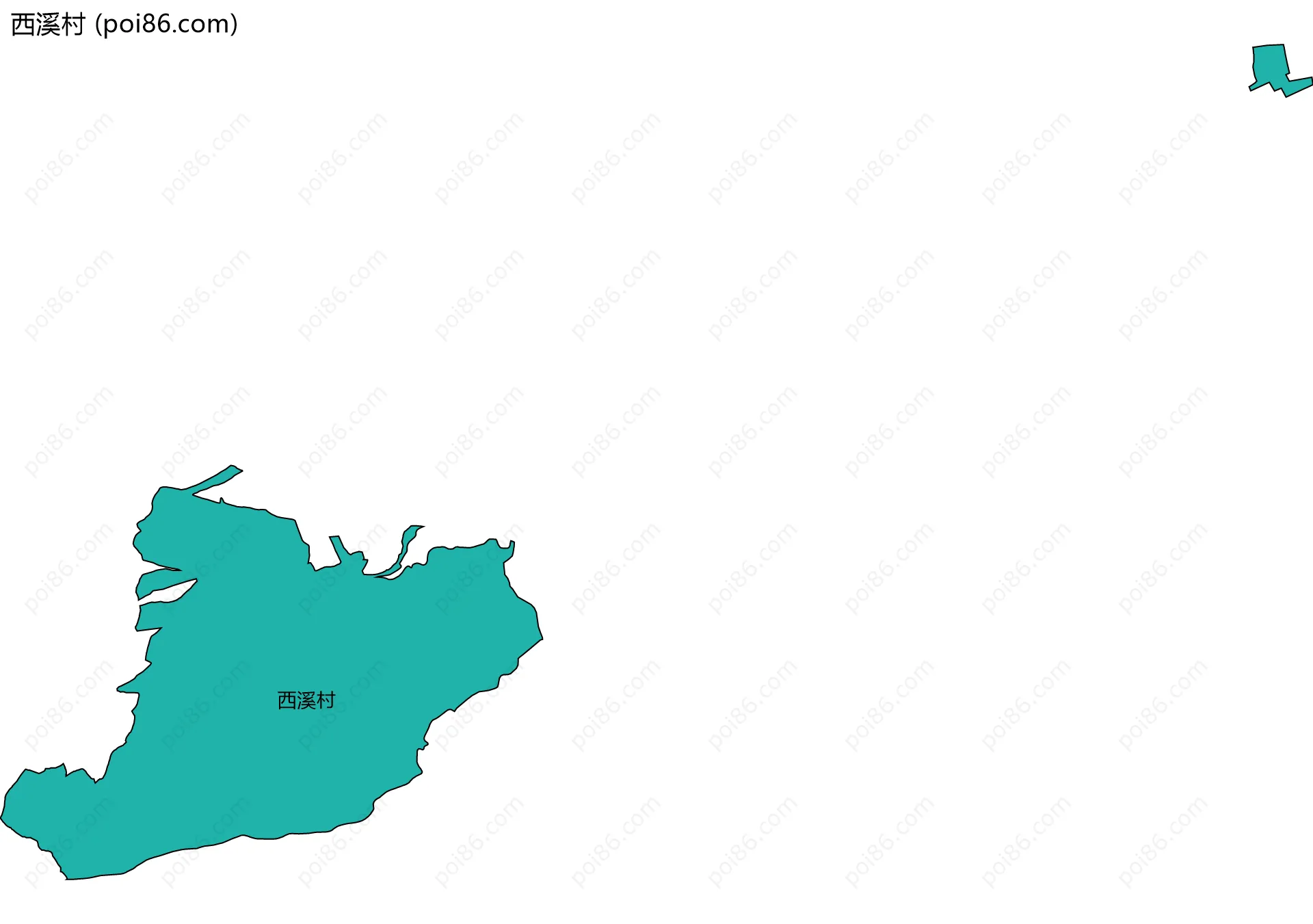 西溪村边界地图