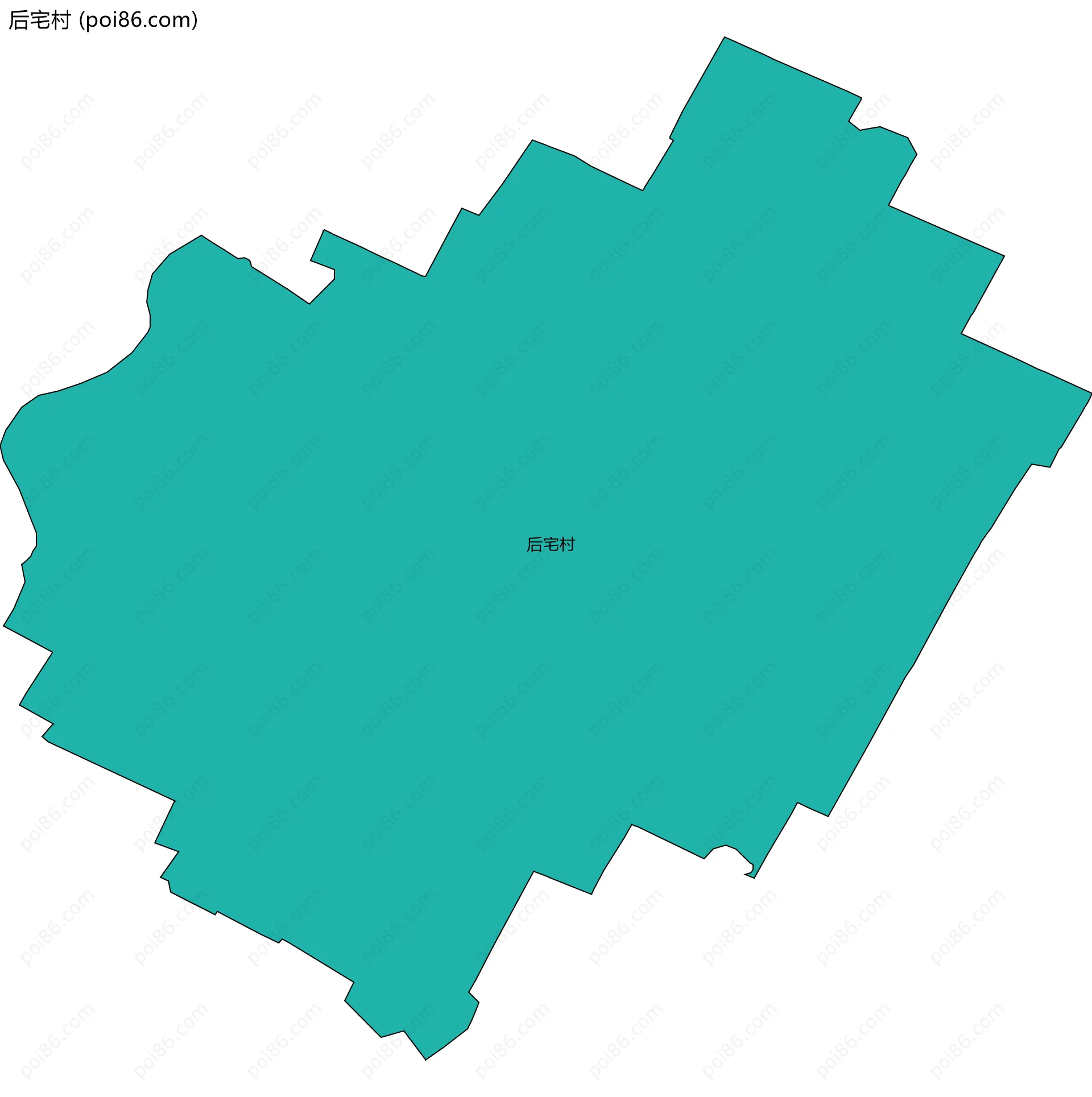 后宅村边界地图