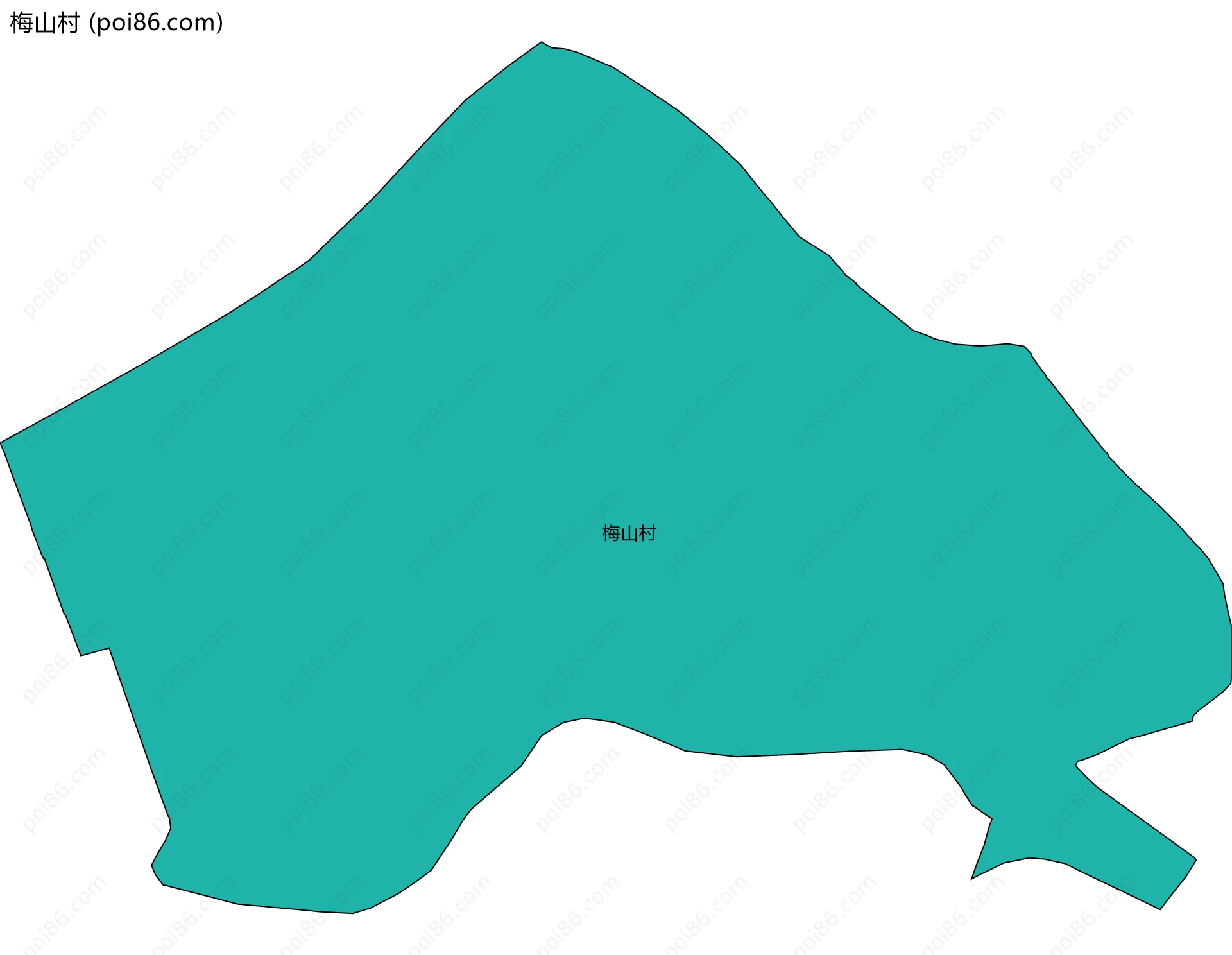梅山村边界地图