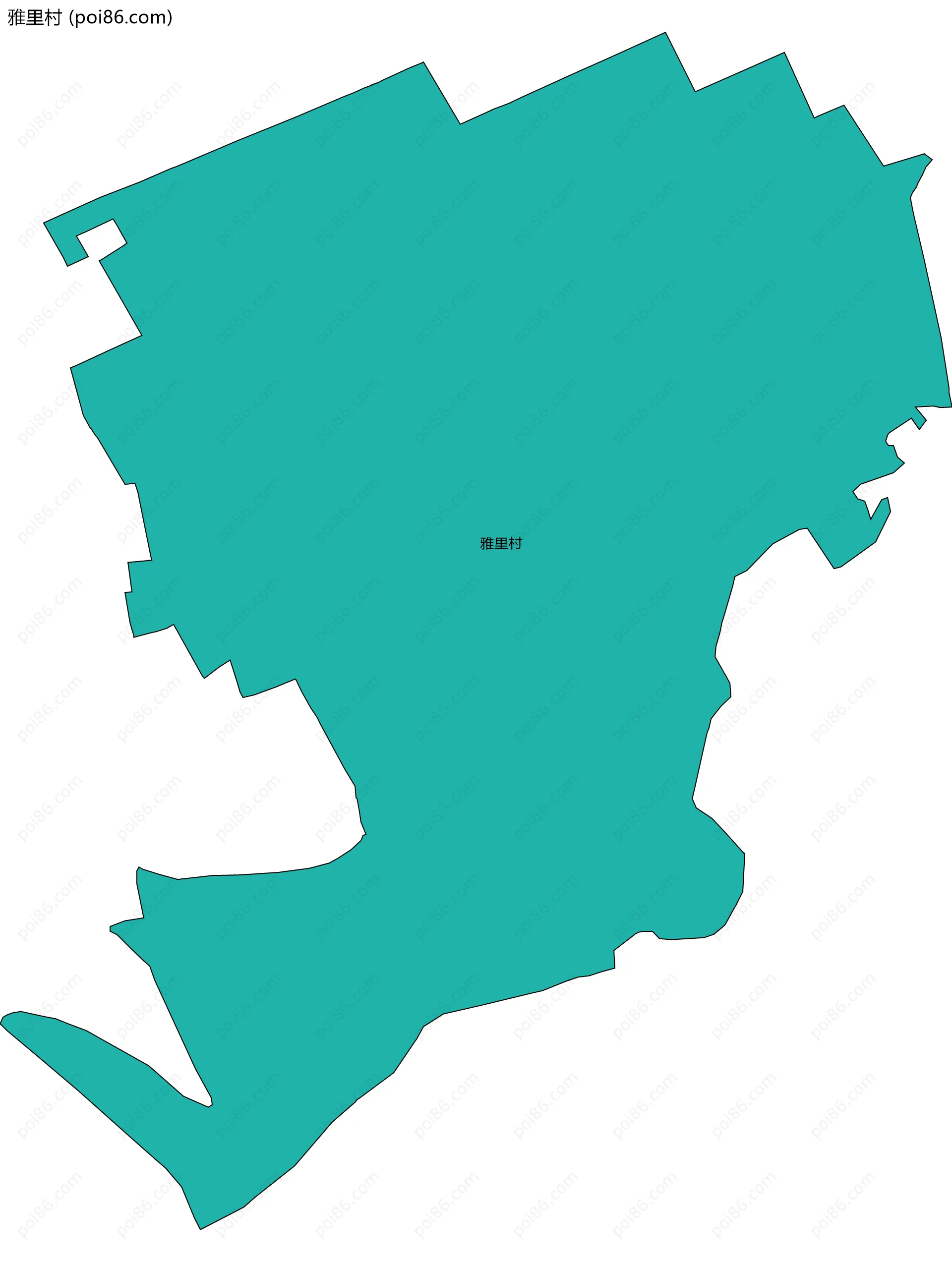 雅里村边界地图