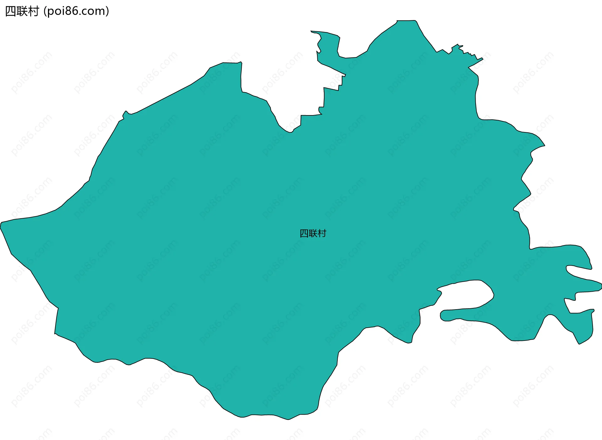 四联村边界地图