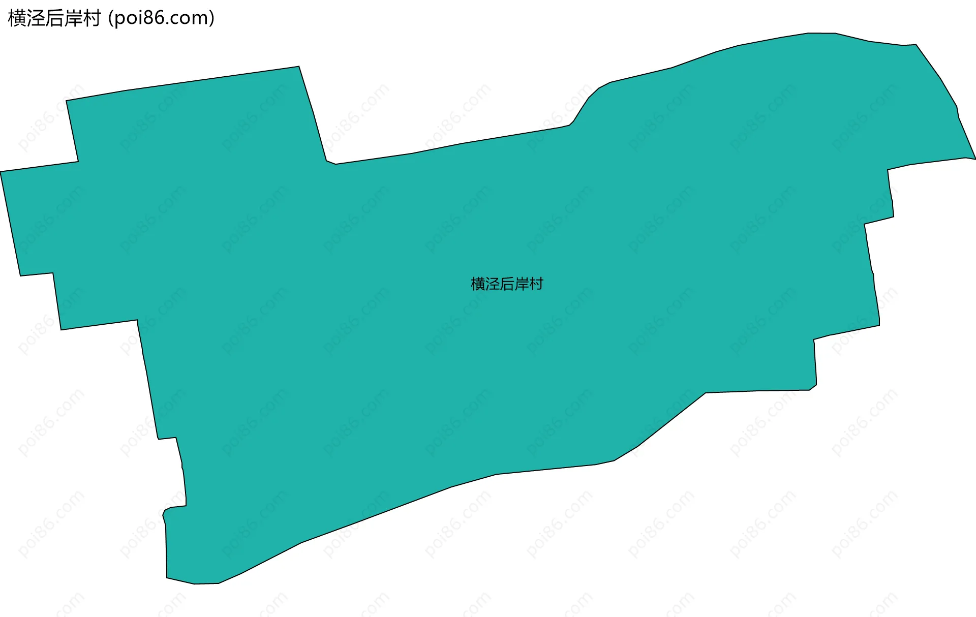 横泾后岸村边界地图