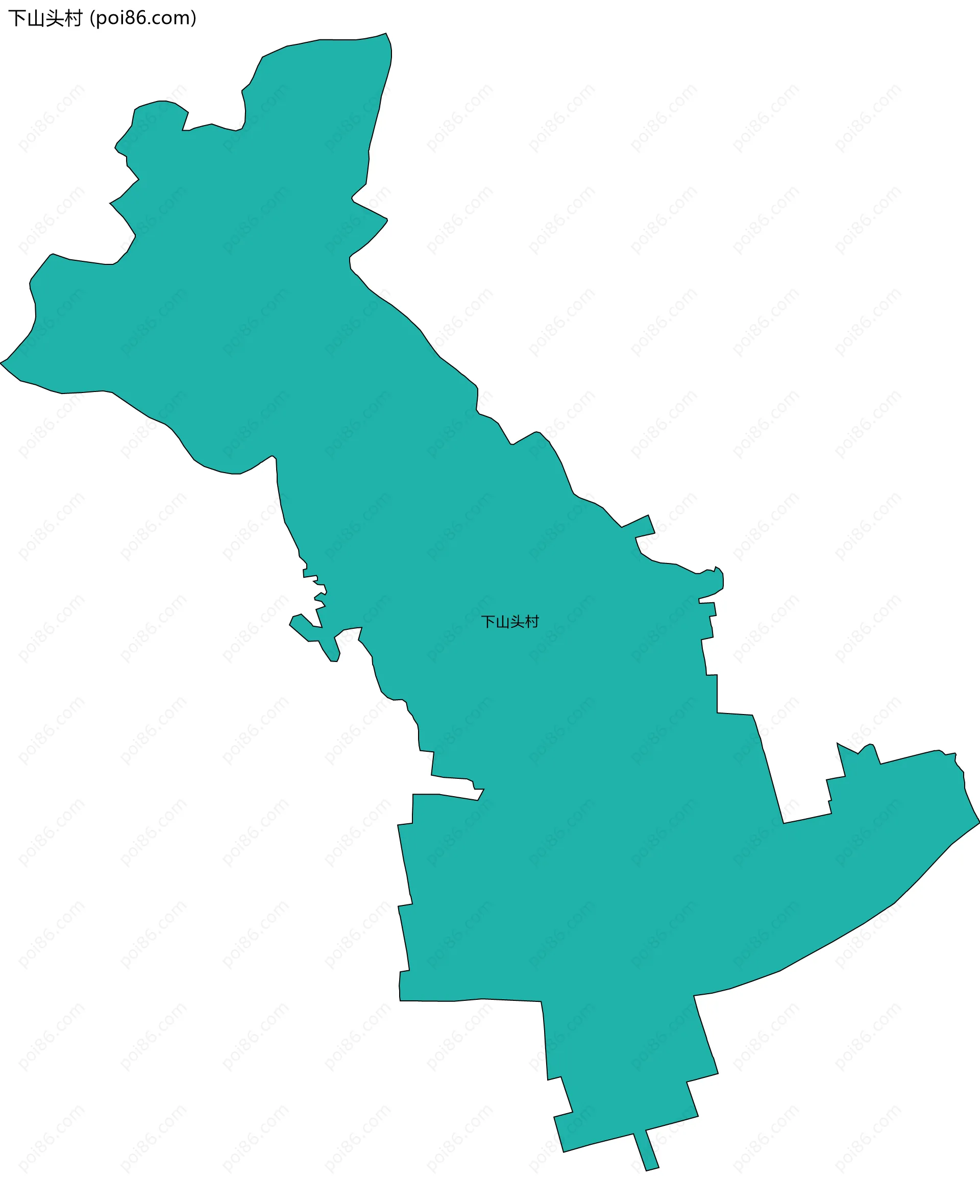 下山头村边界地图