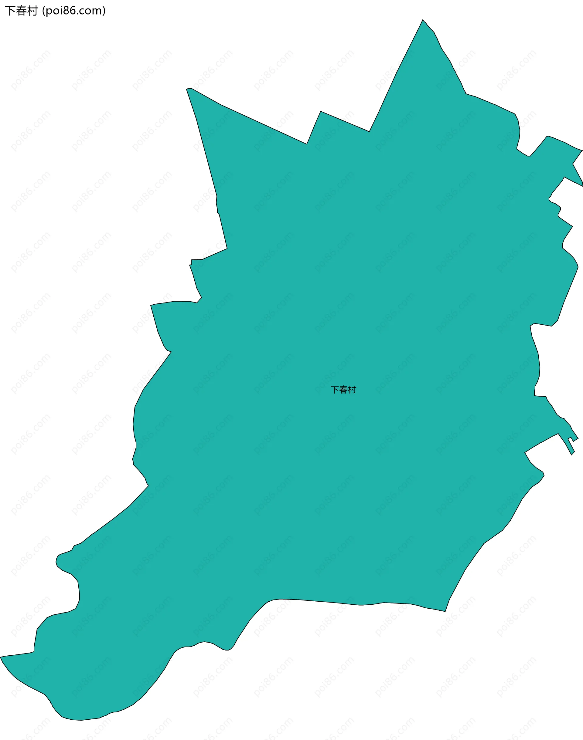 下春村边界地图