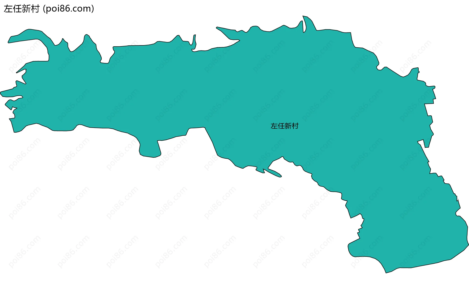 左任新村边界地图