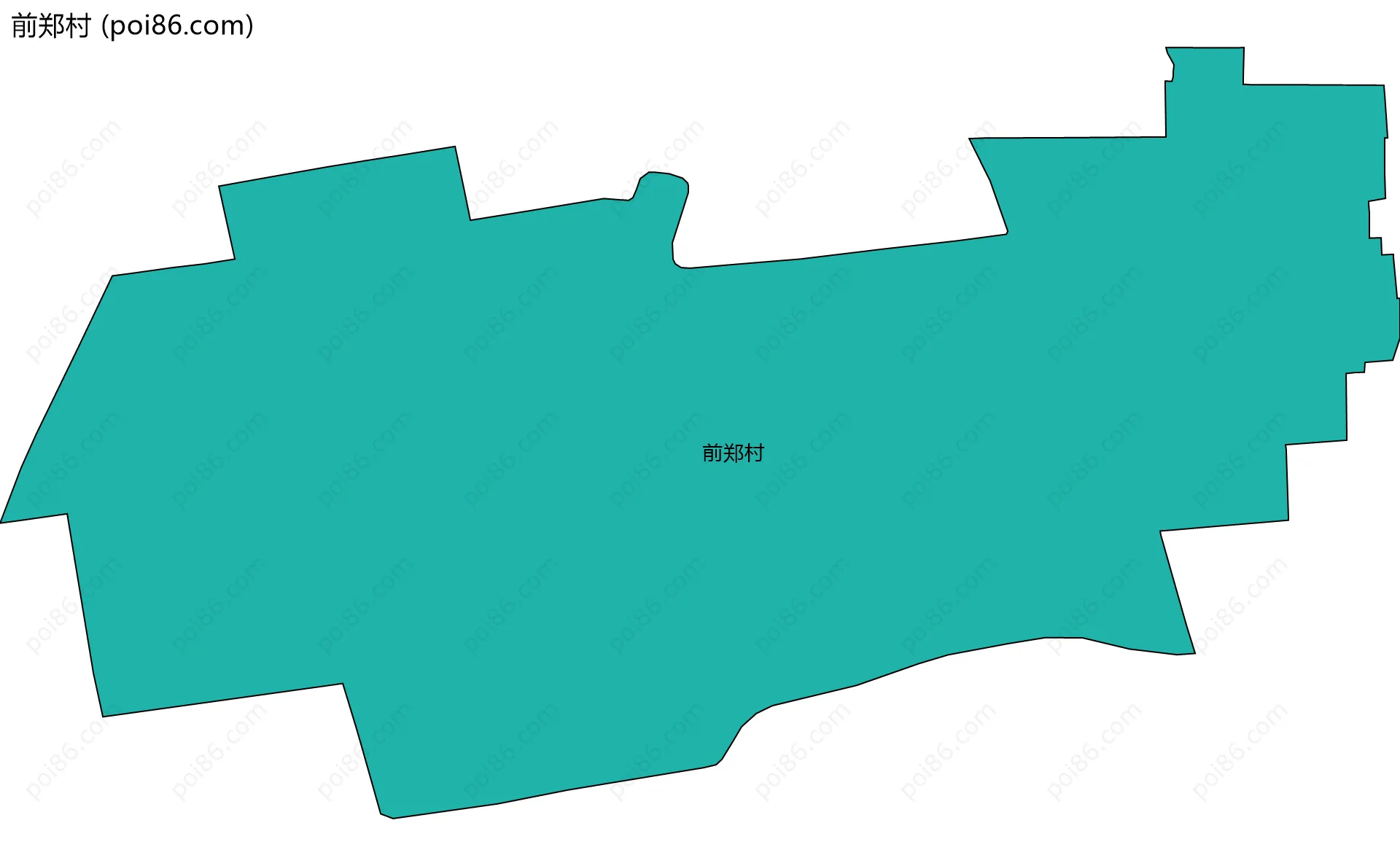 前郑村边界地图
