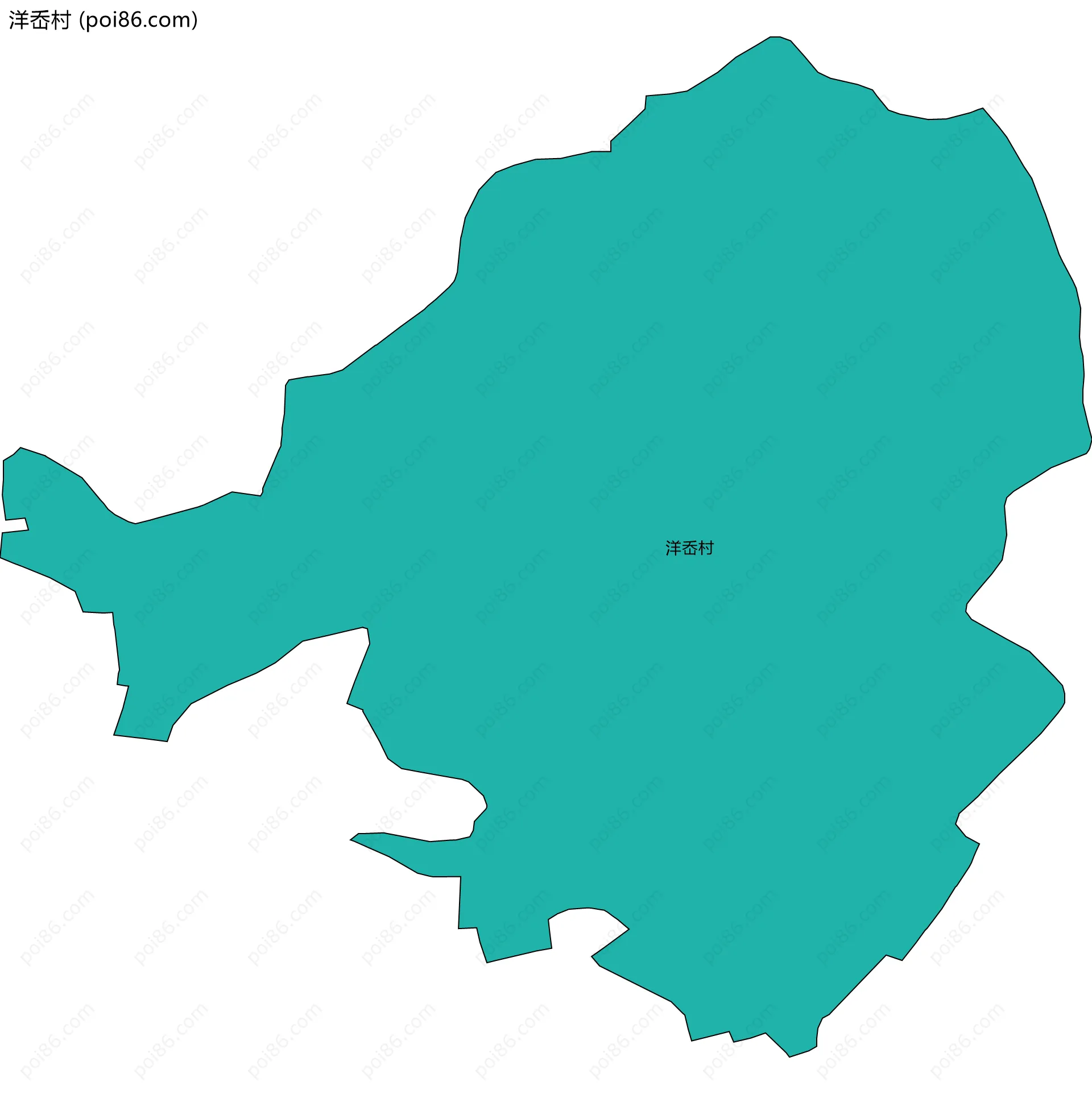 洋岙村边界地图