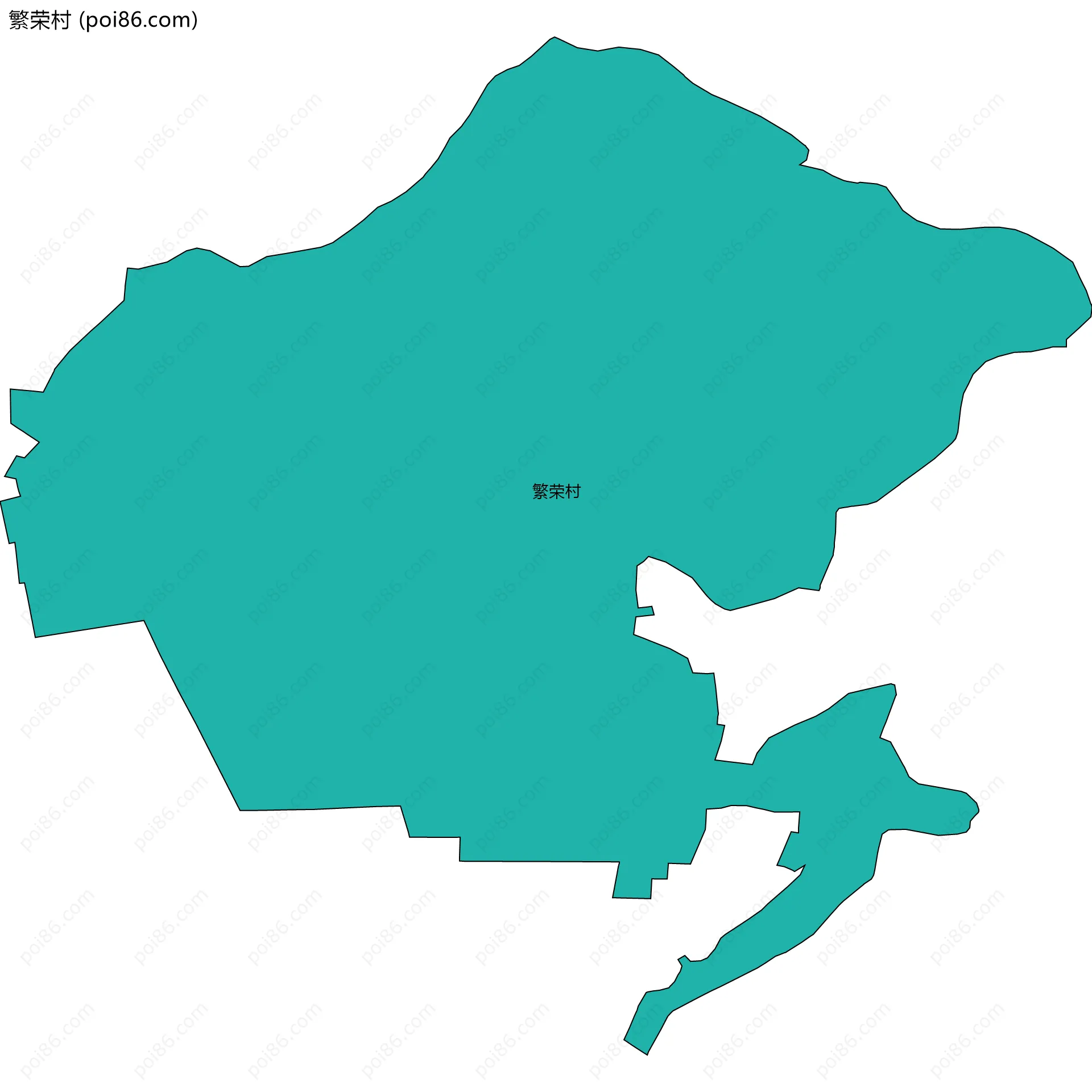 繁荣村边界地图