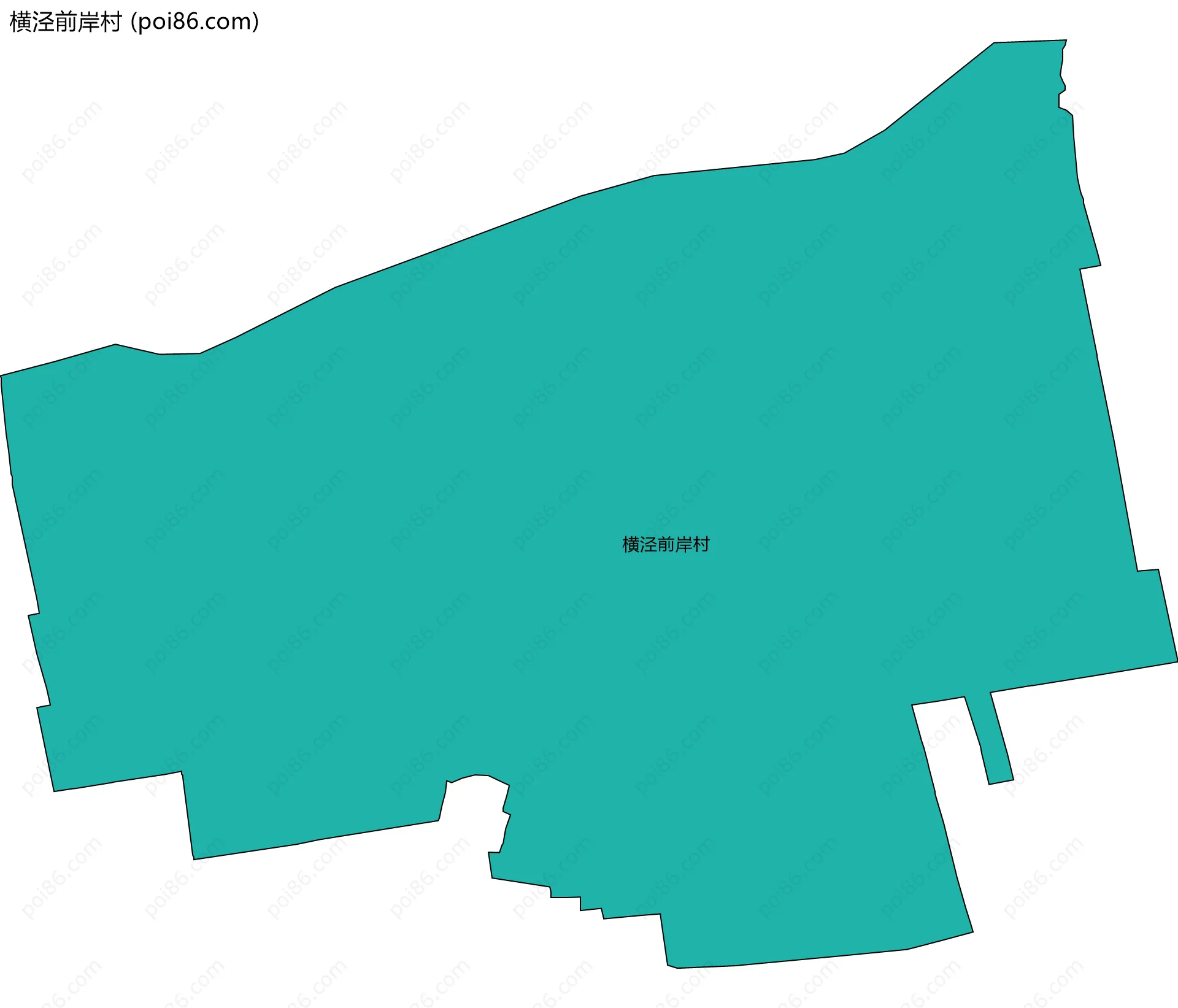 横泾前岸村边界地图
