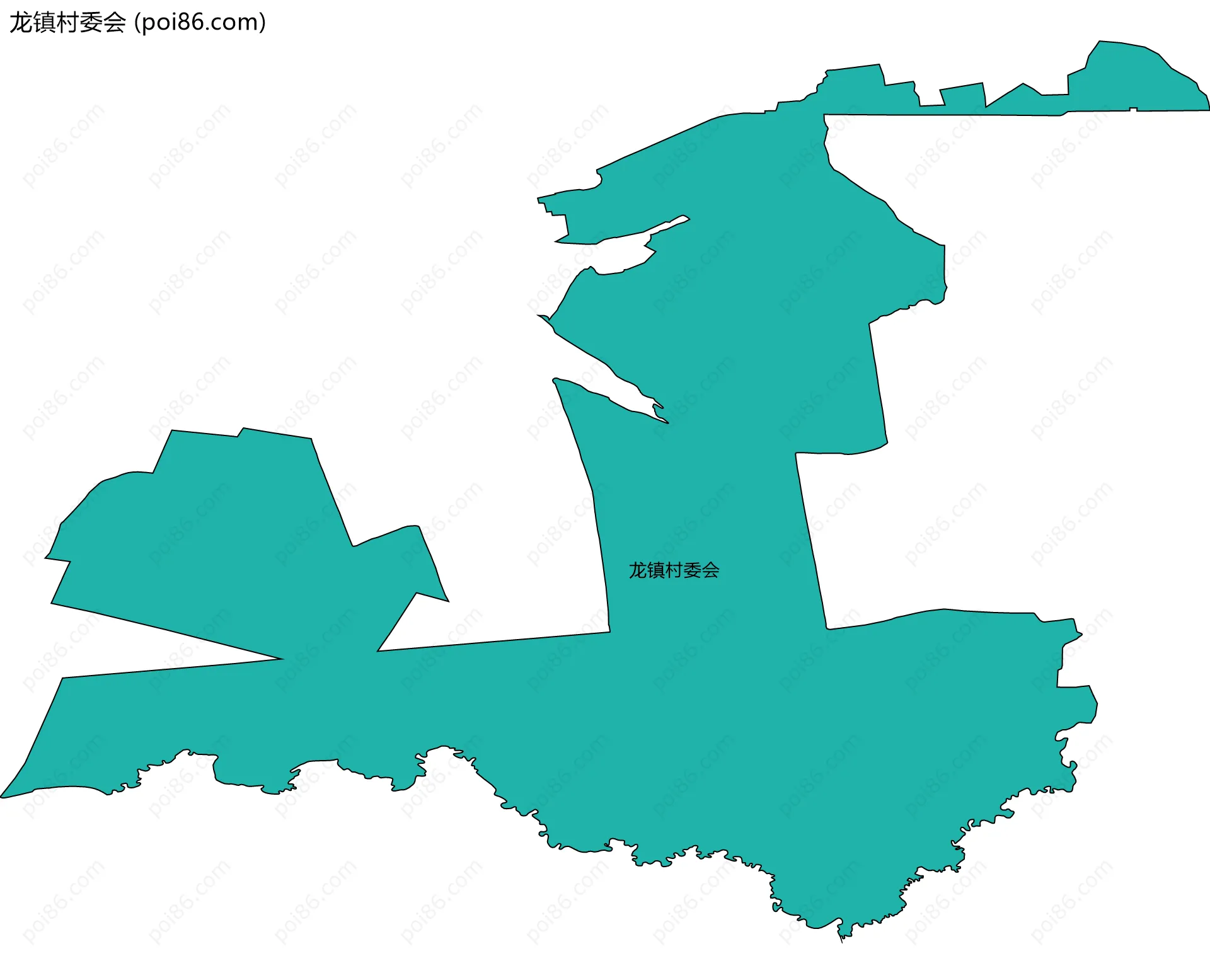 龙镇村委会边界地图