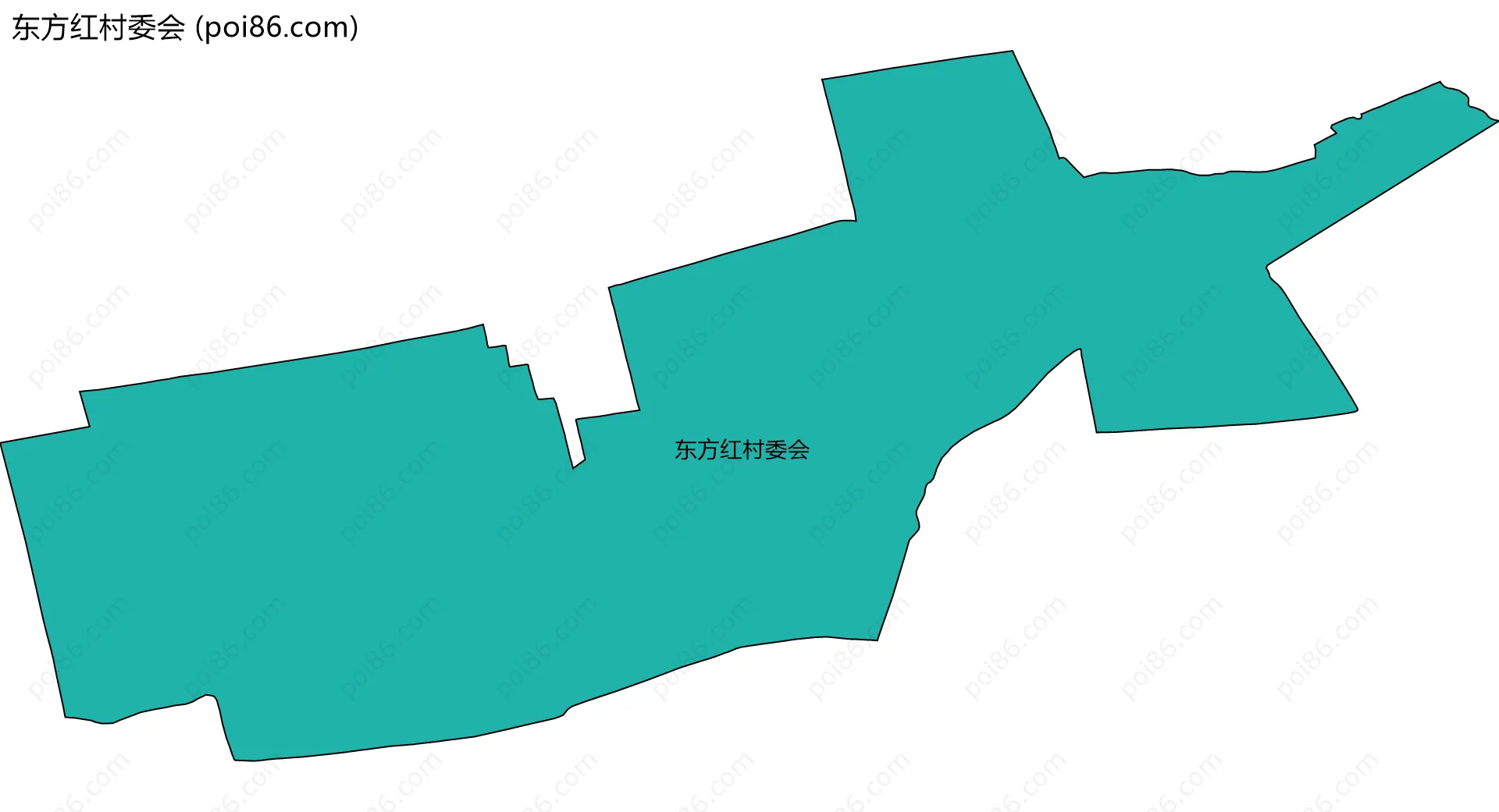 东方红村委会边界地图