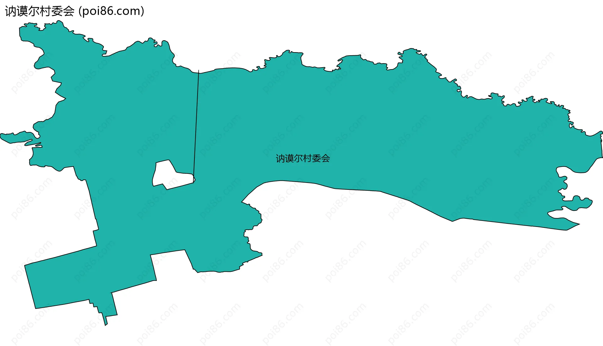讷谟尔村委会边界地图