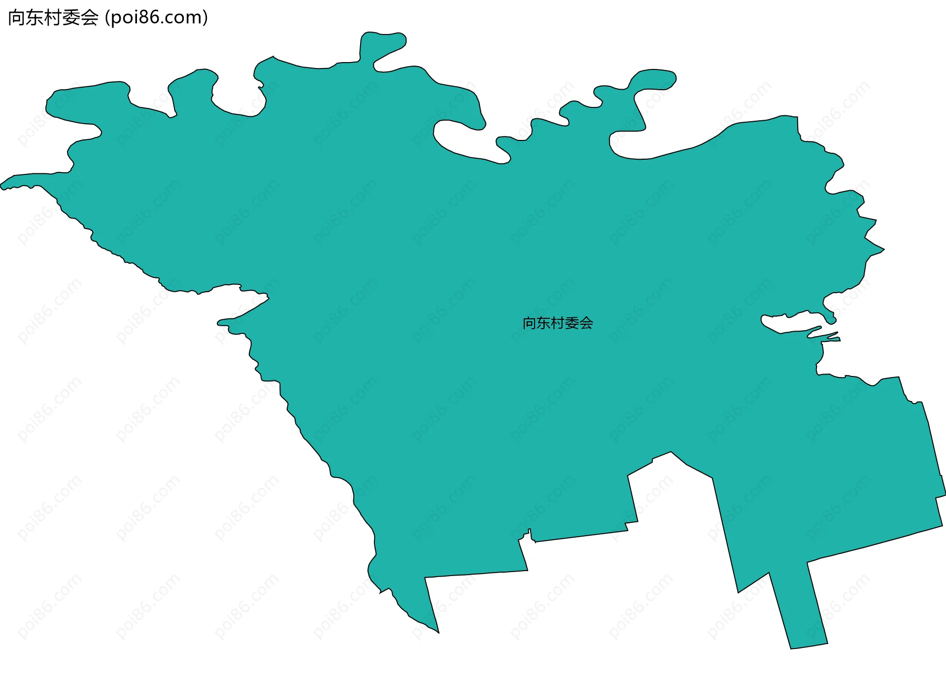 向东村委会边界地图