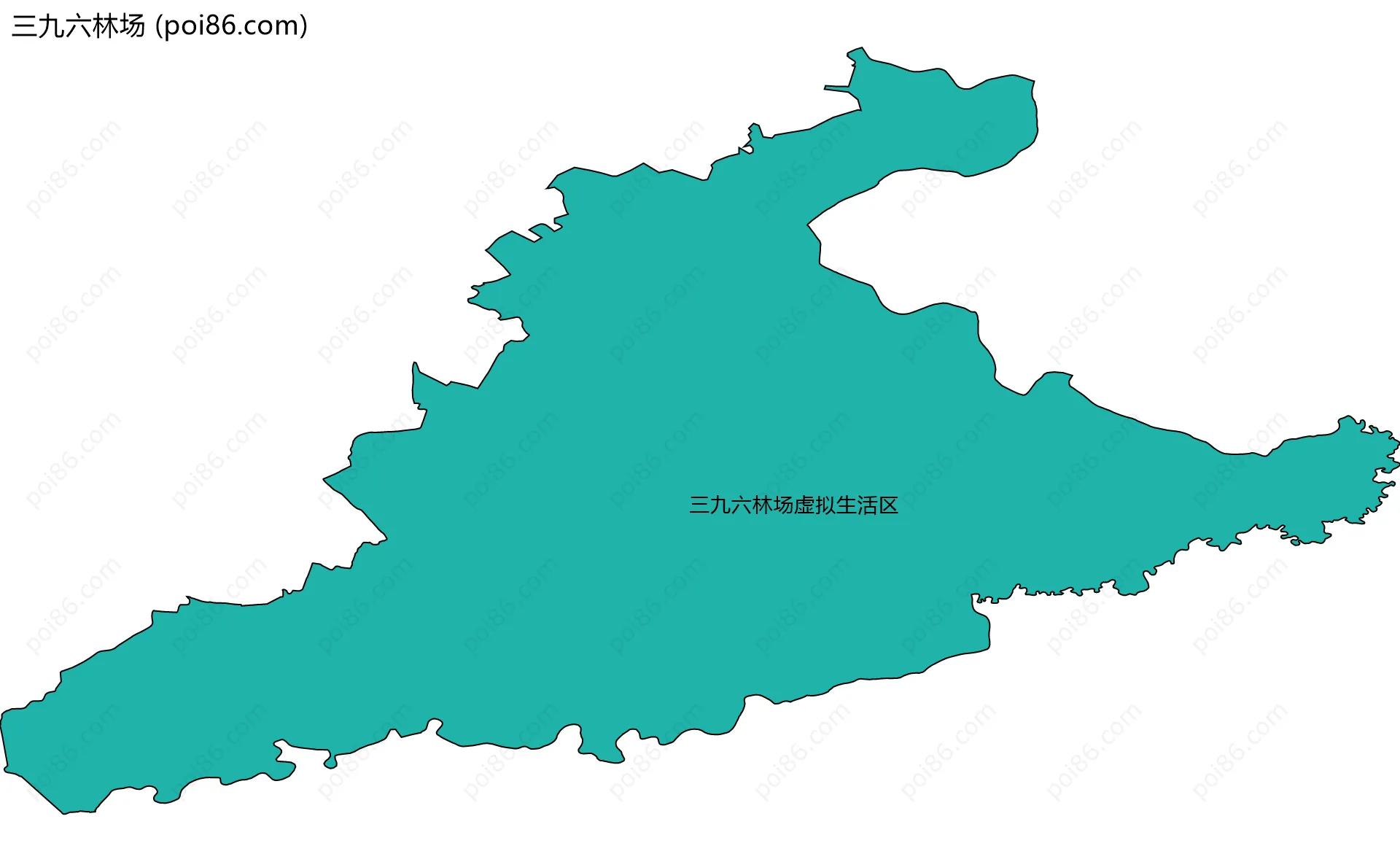 三九六林场边界地图(五级行政区划)