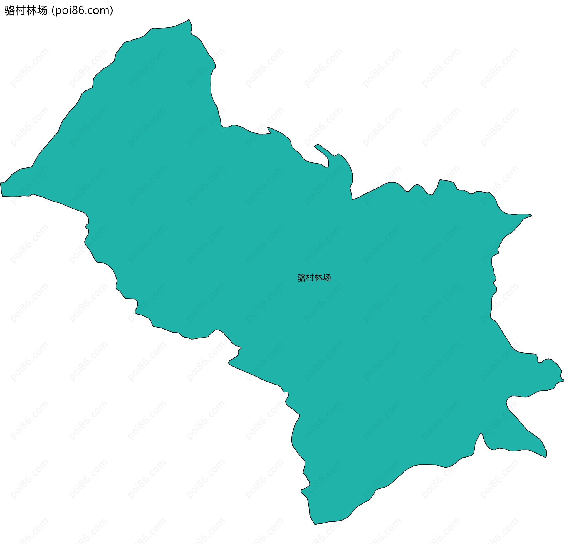 骆村林场边界地图(五级行政区划)