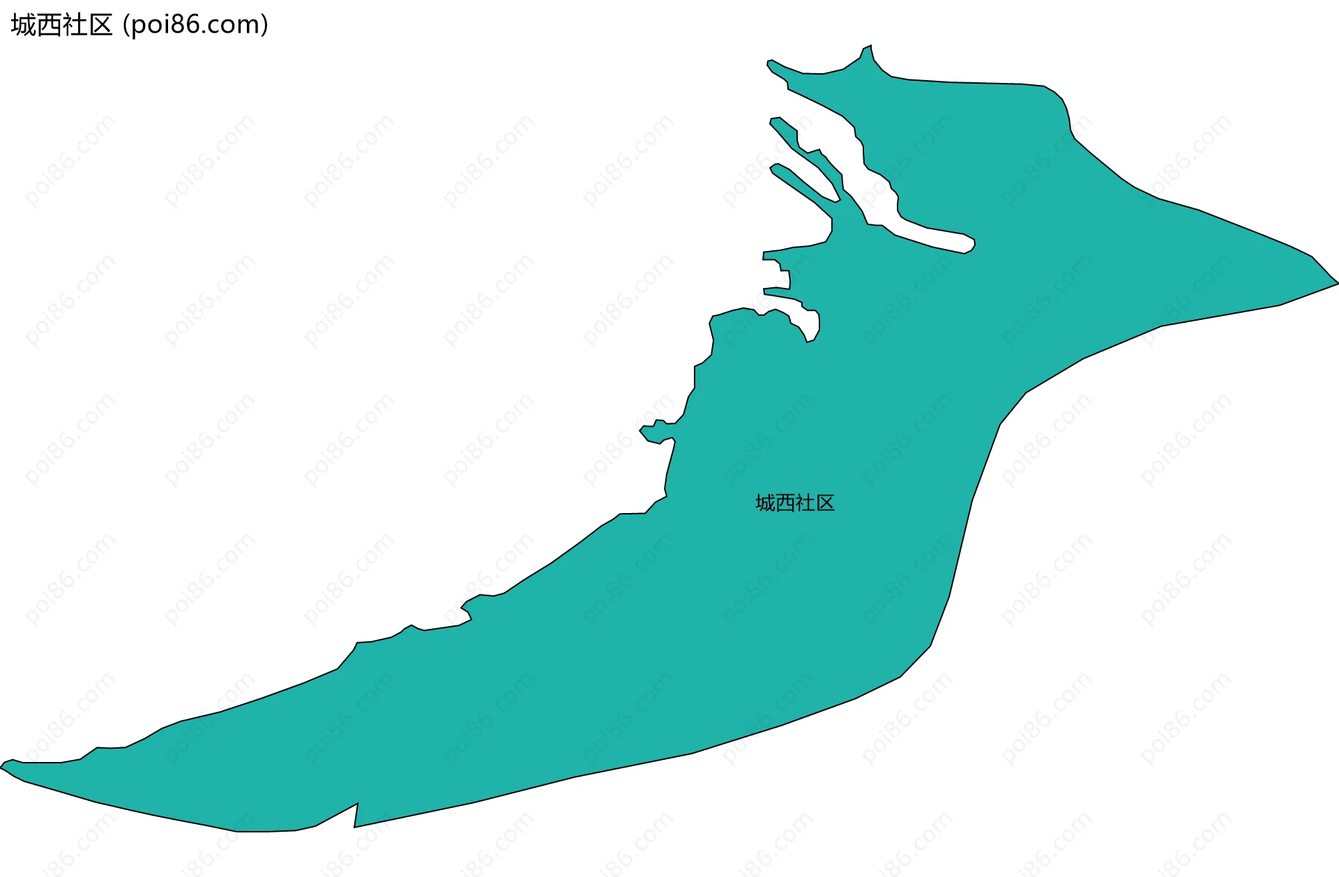 城西社区边界地图
