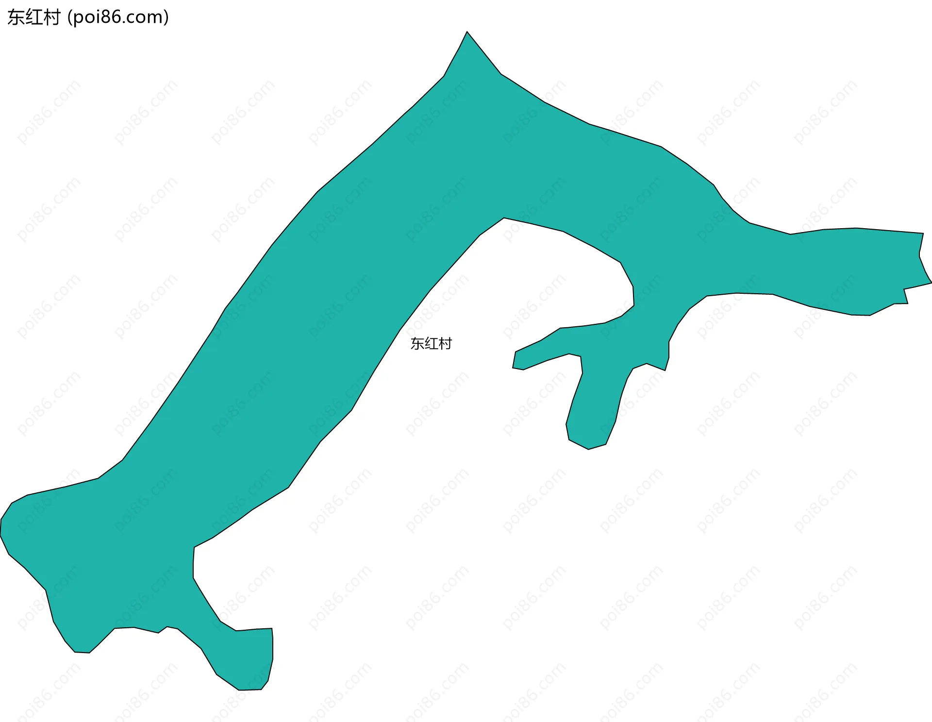 东红村边界地图