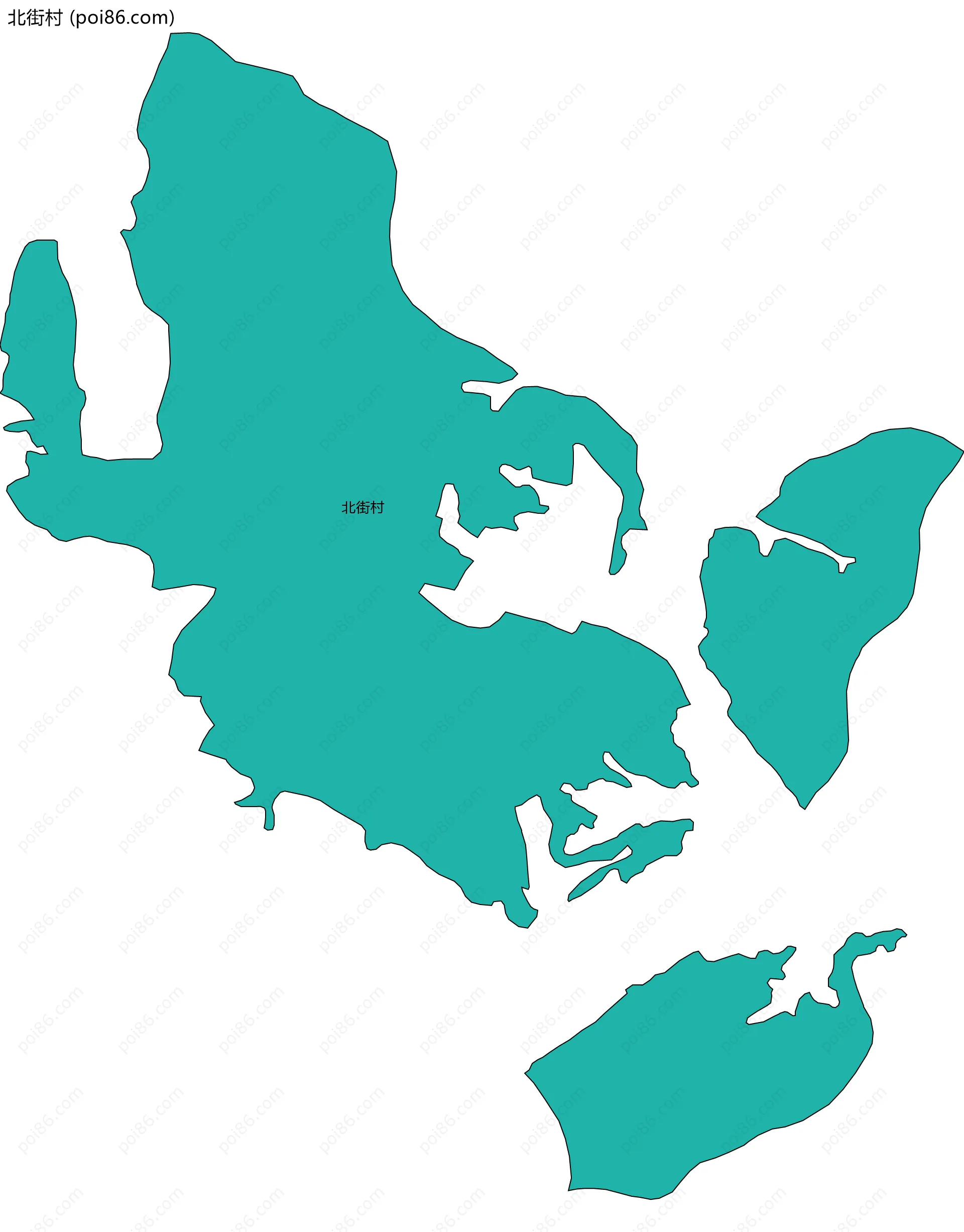 北街村边界地图