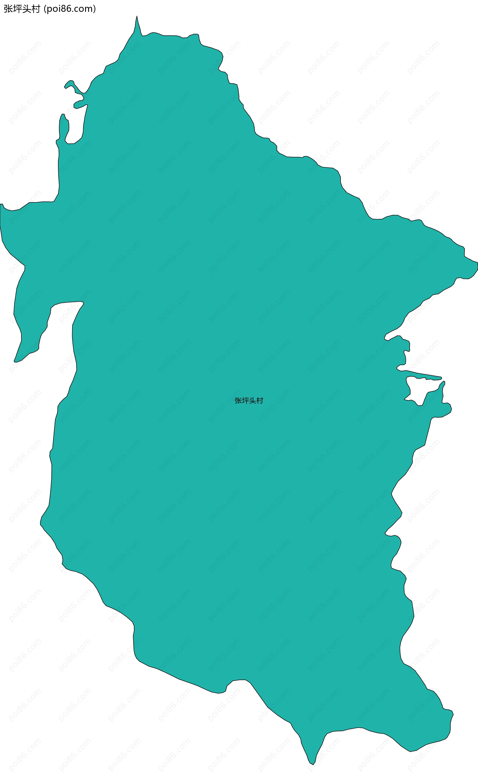 张坪头村边界地图