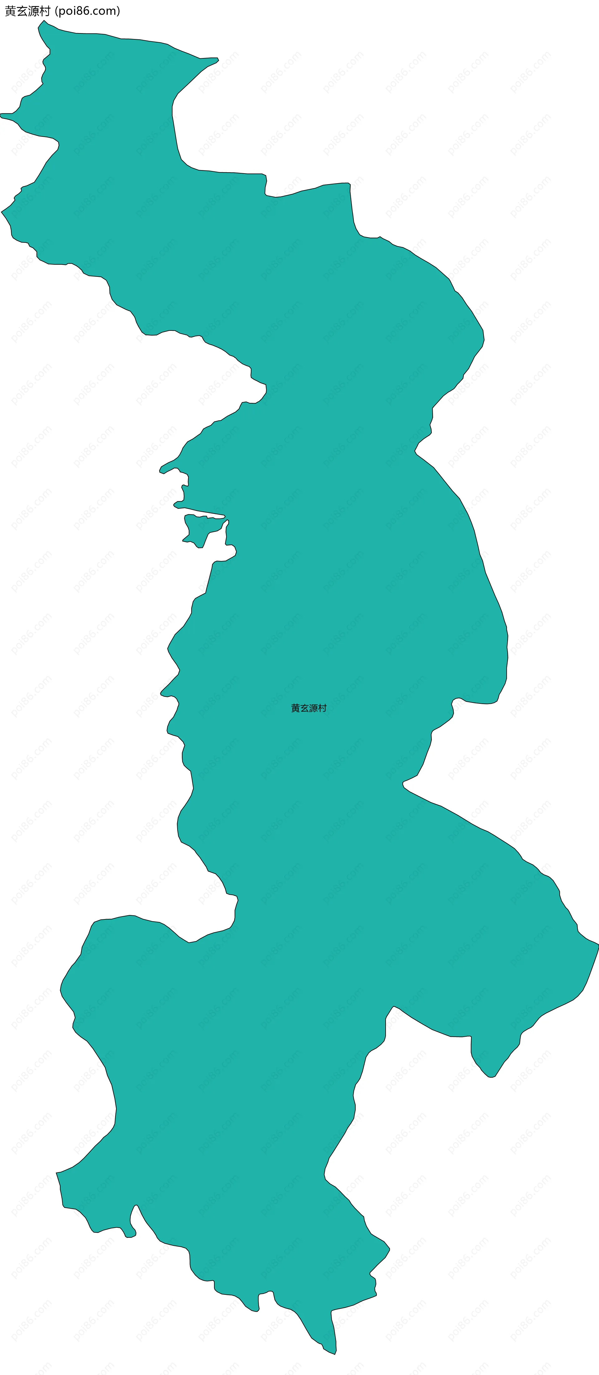 黄玄源村边界地图