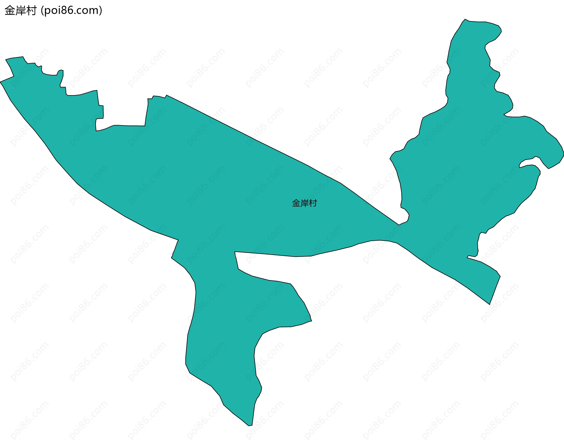 金岸村边界地图