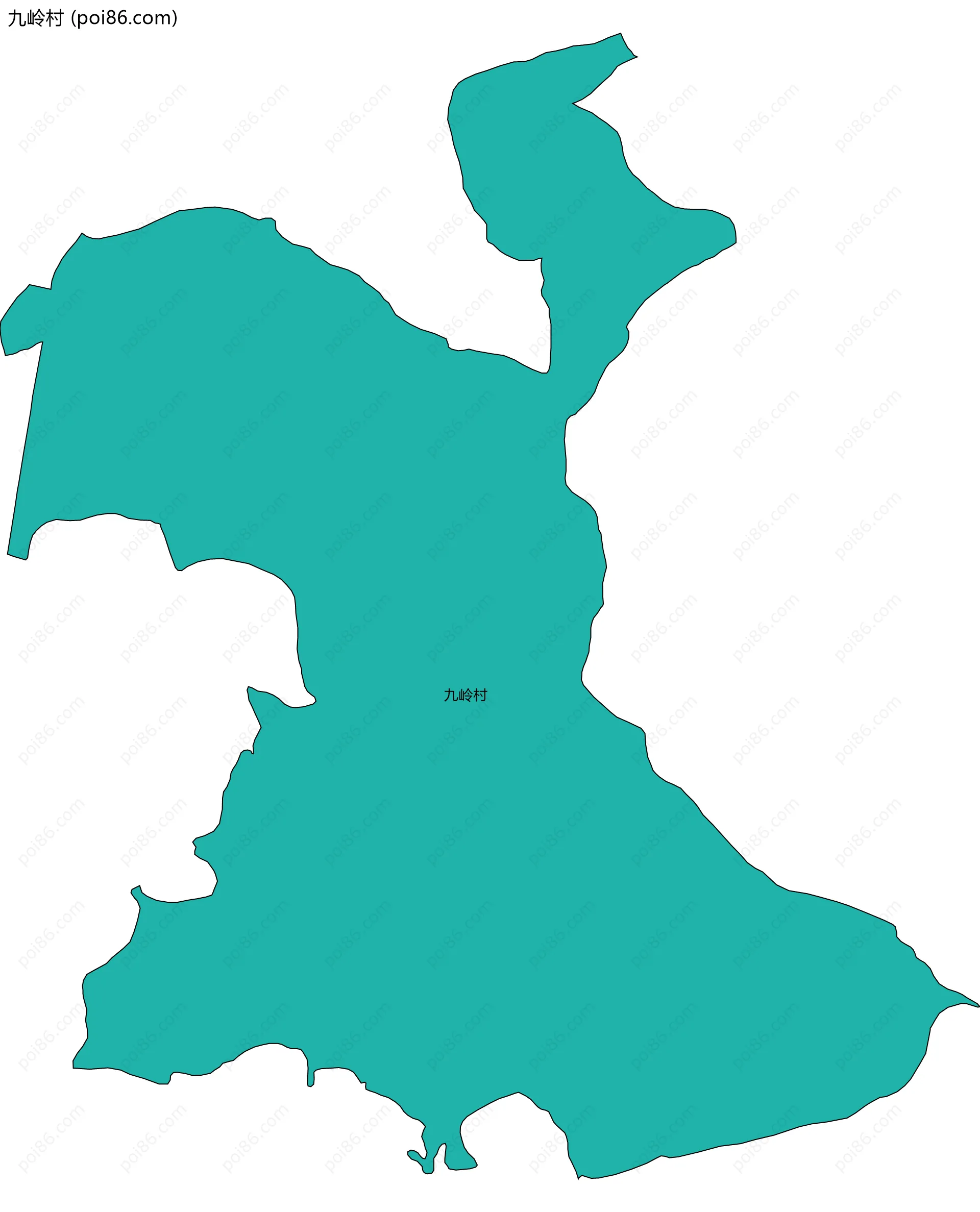 九岭村边界地图
