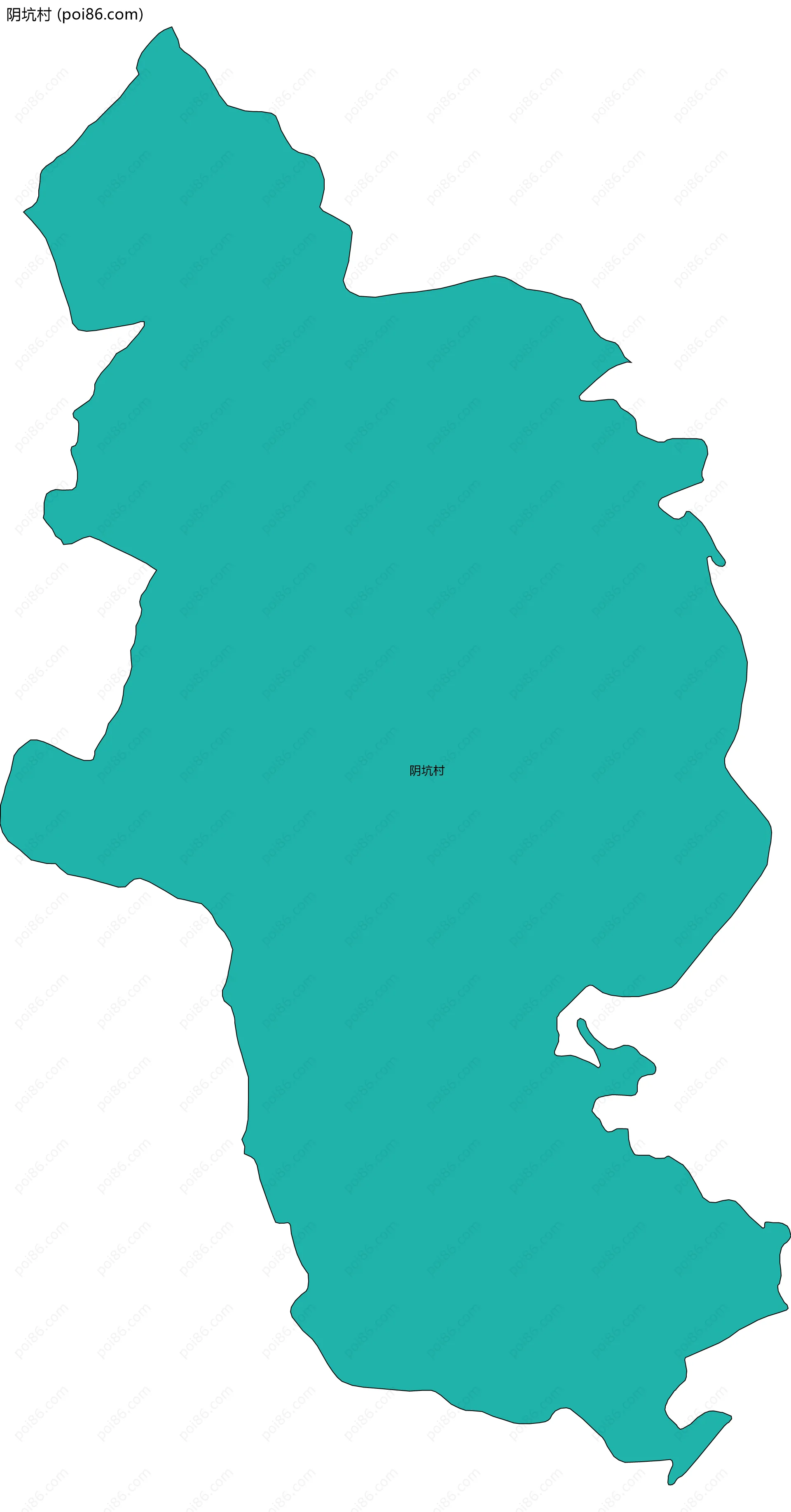 阴坑村边界地图