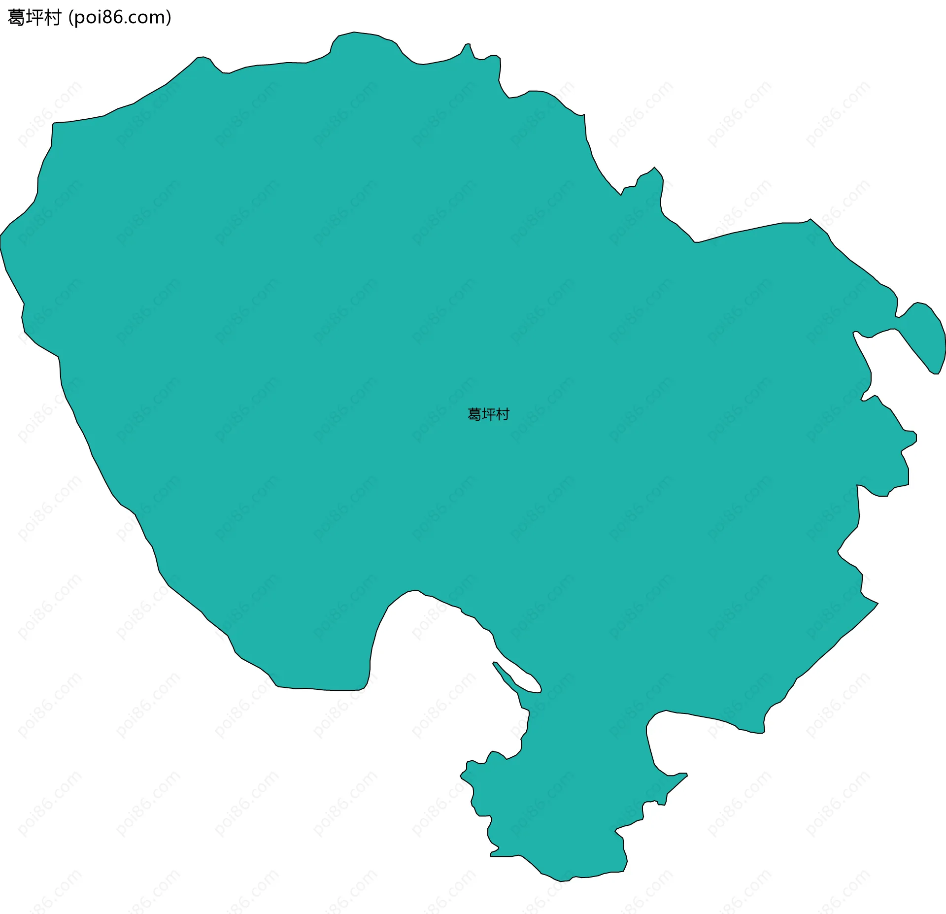 葛坪村边界地图