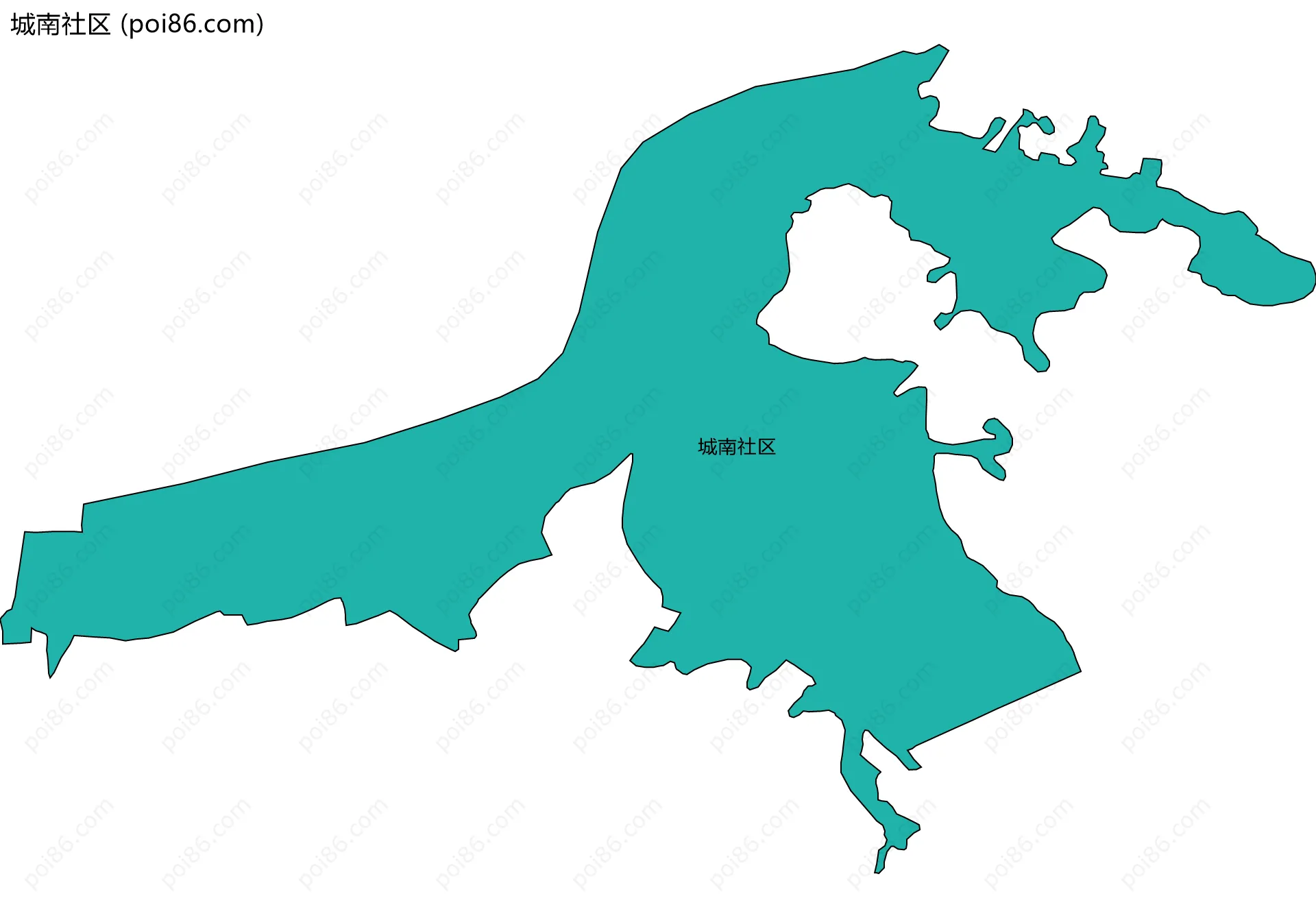 城南社区边界地图