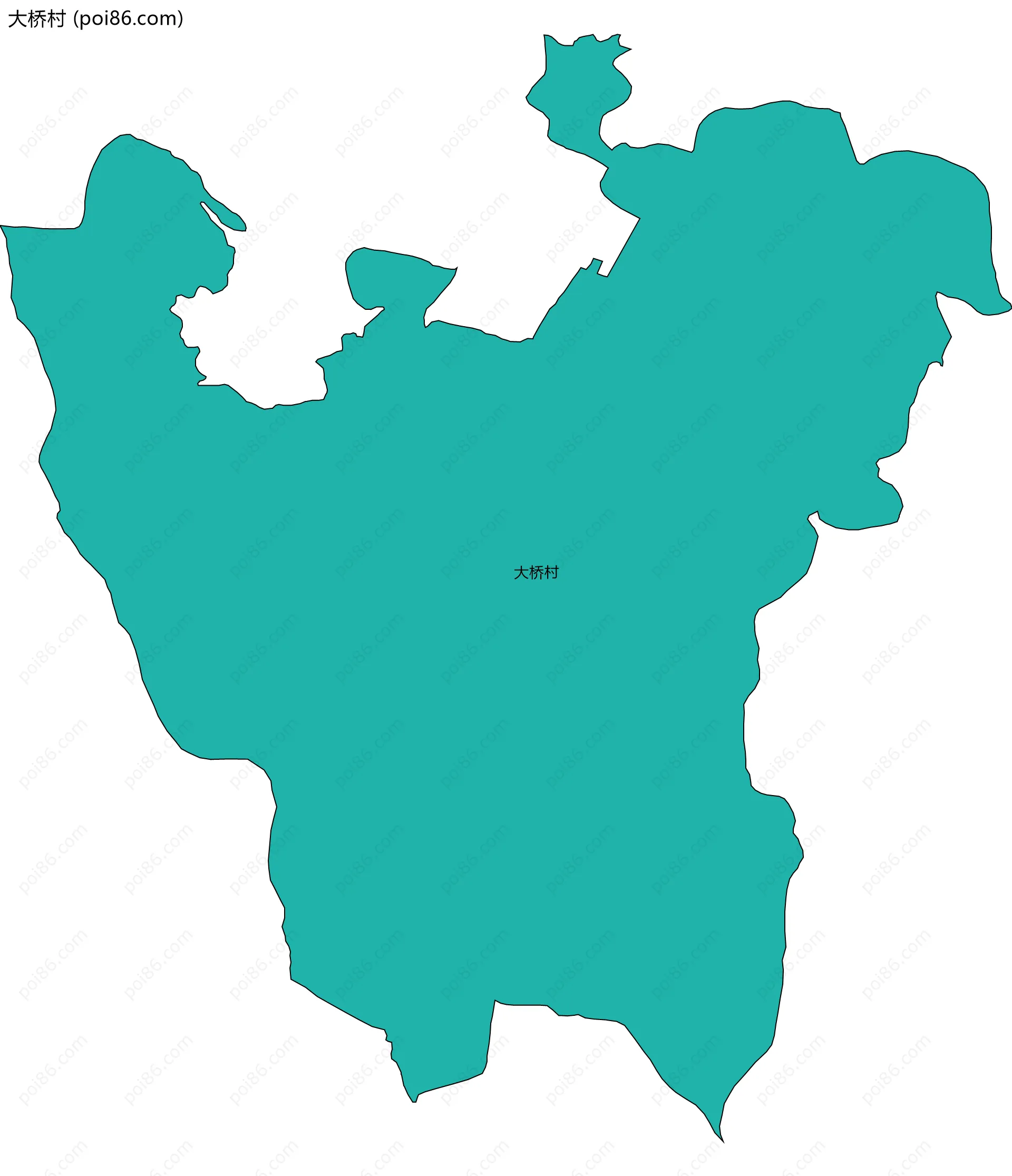 大桥村边界地图