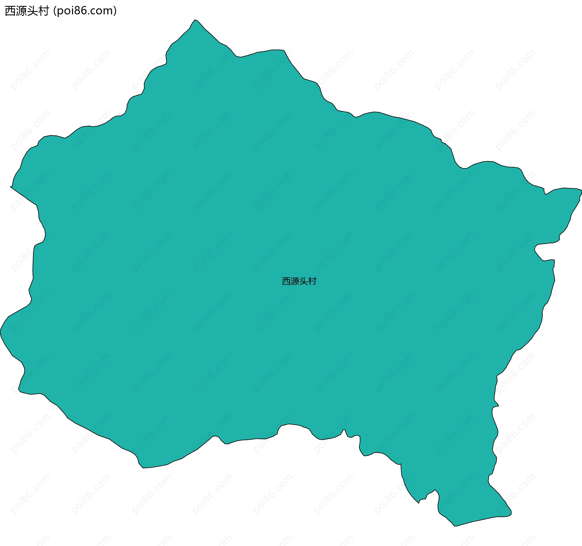 西源头村边界地图