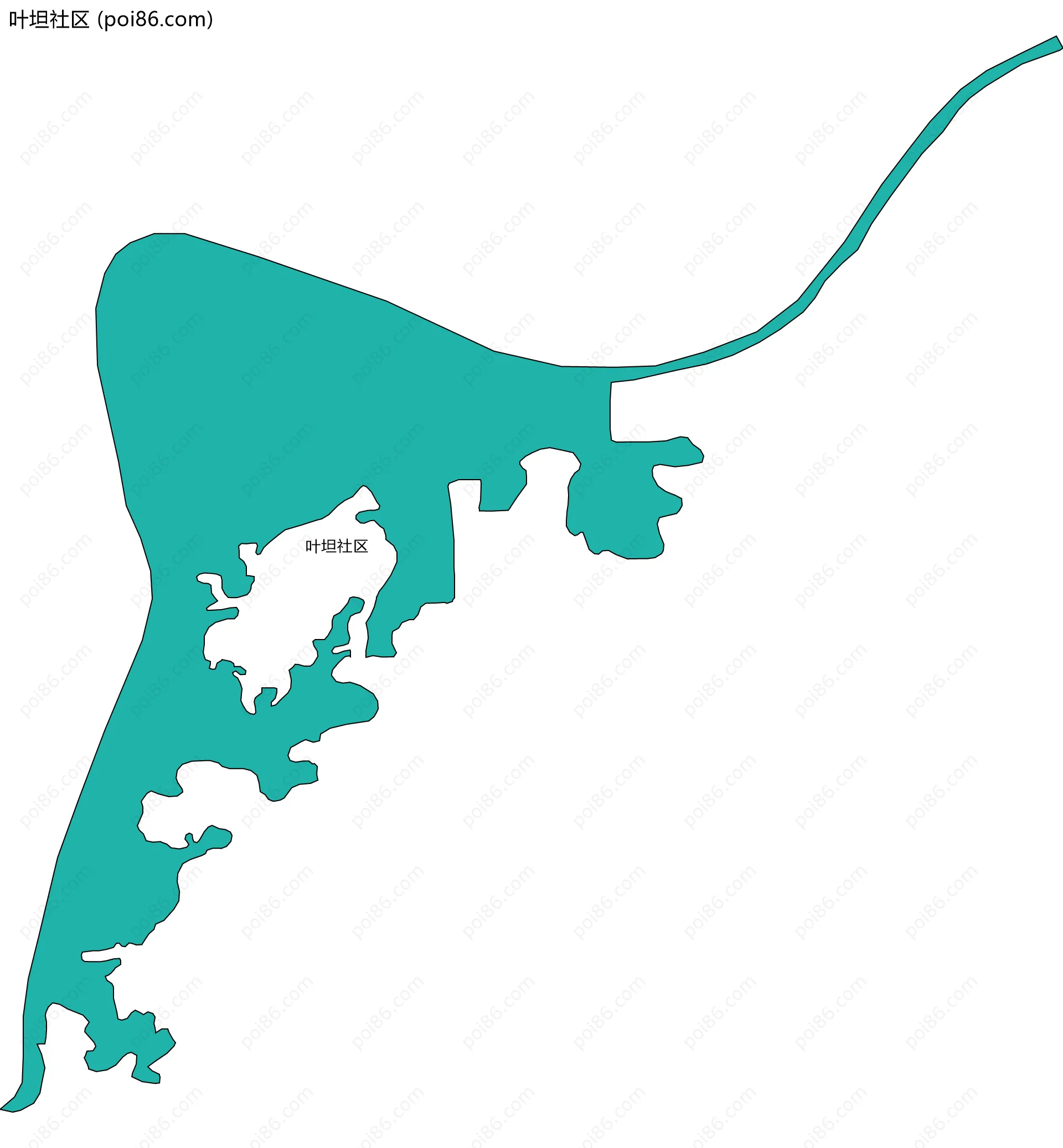 叶坦社区边界地图