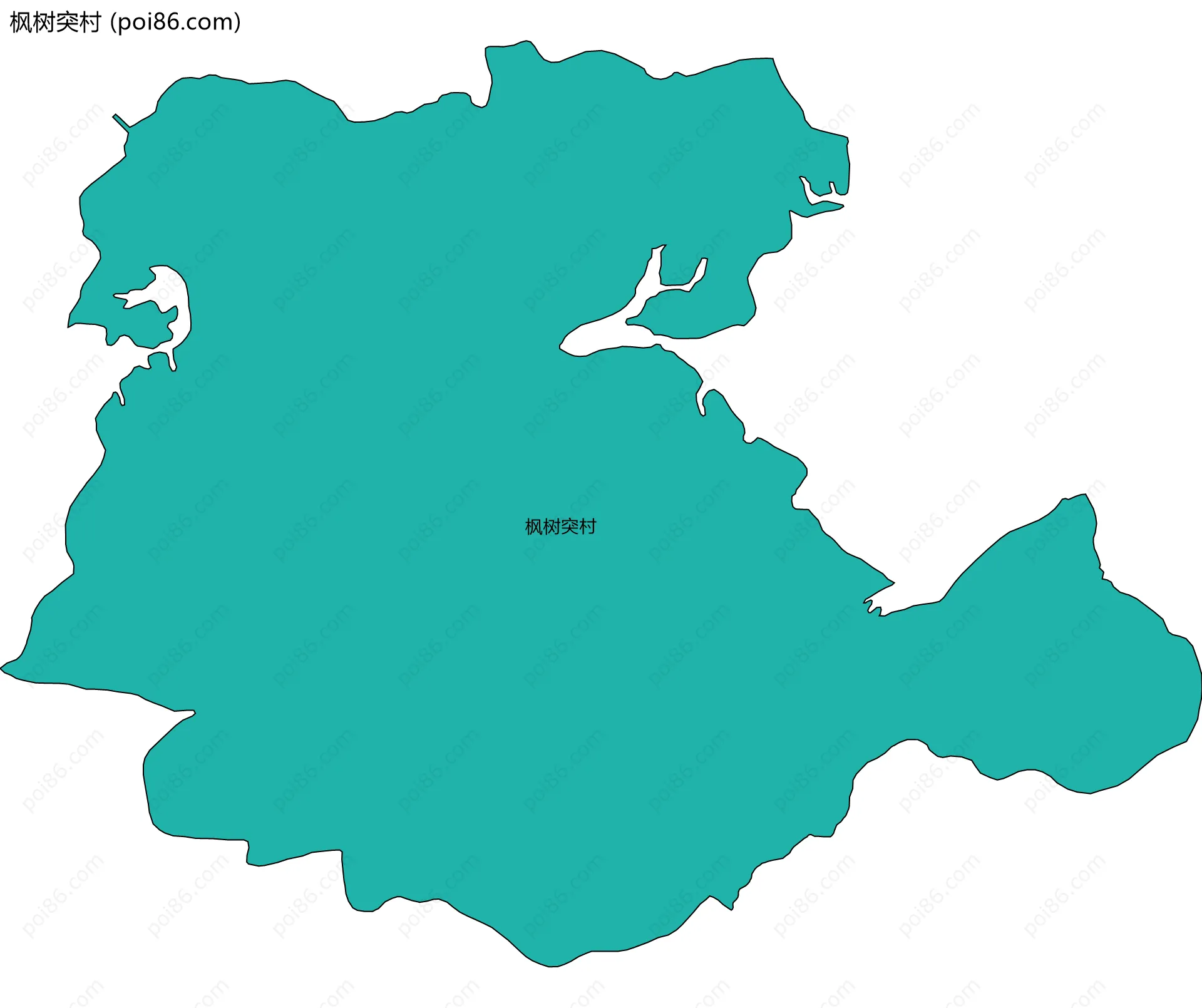 枫树突村边界地图
