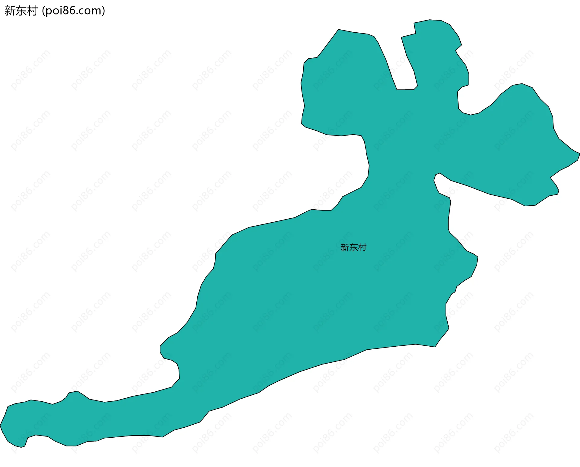 新东村边界地图