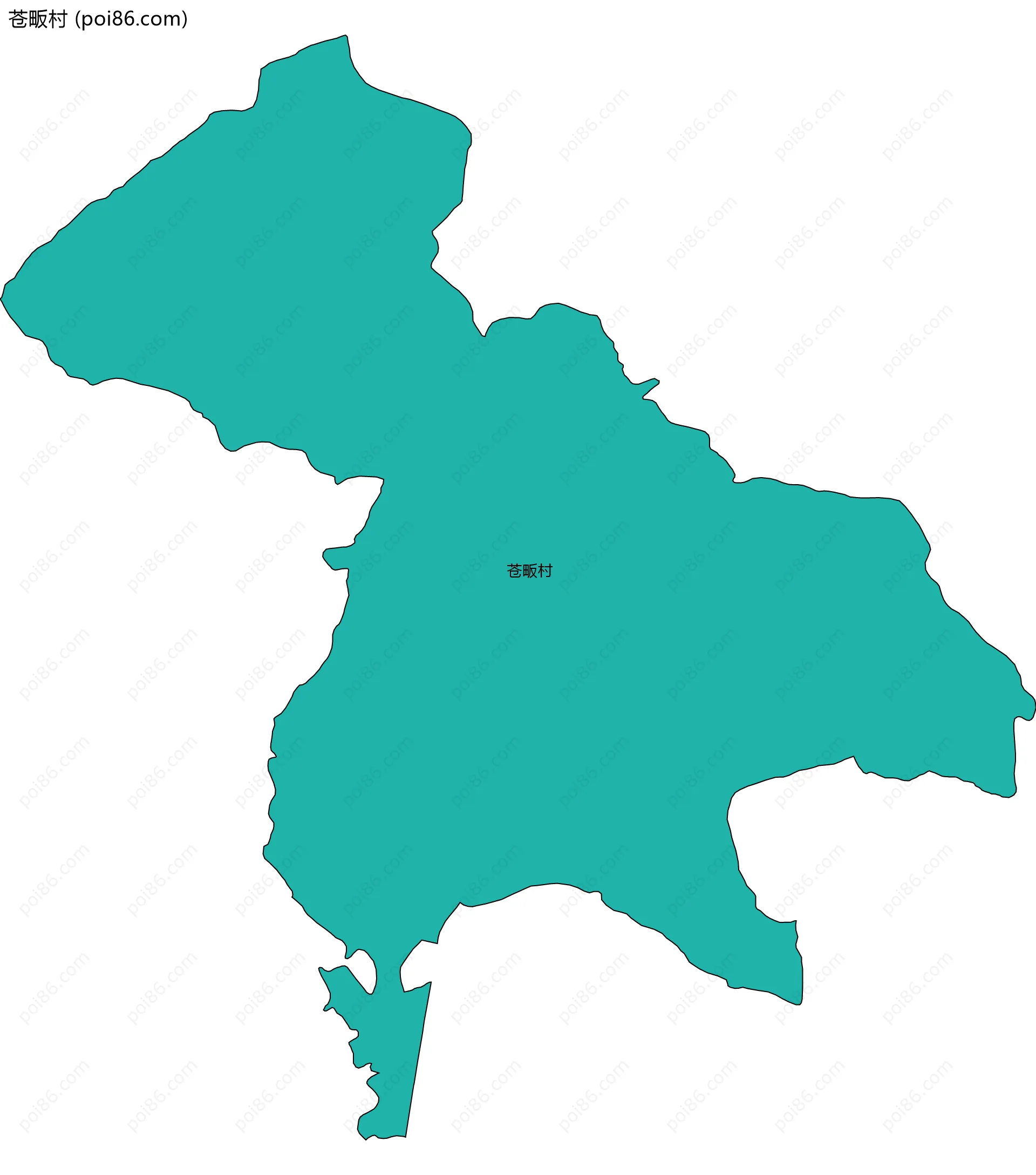 苍畈村边界地图