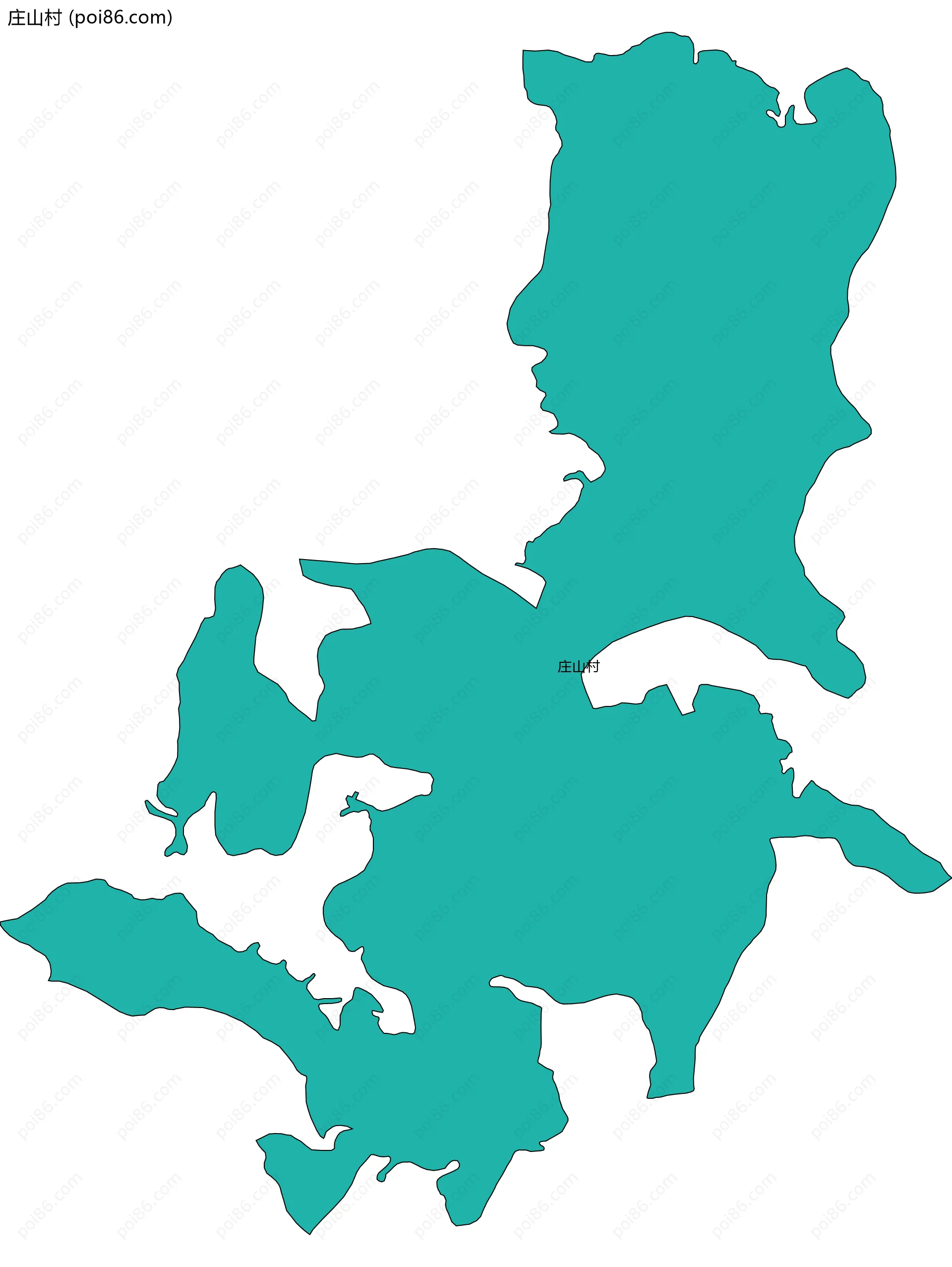 庄山村边界地图