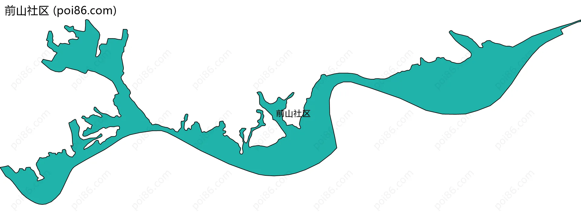 前山社区边界地图
