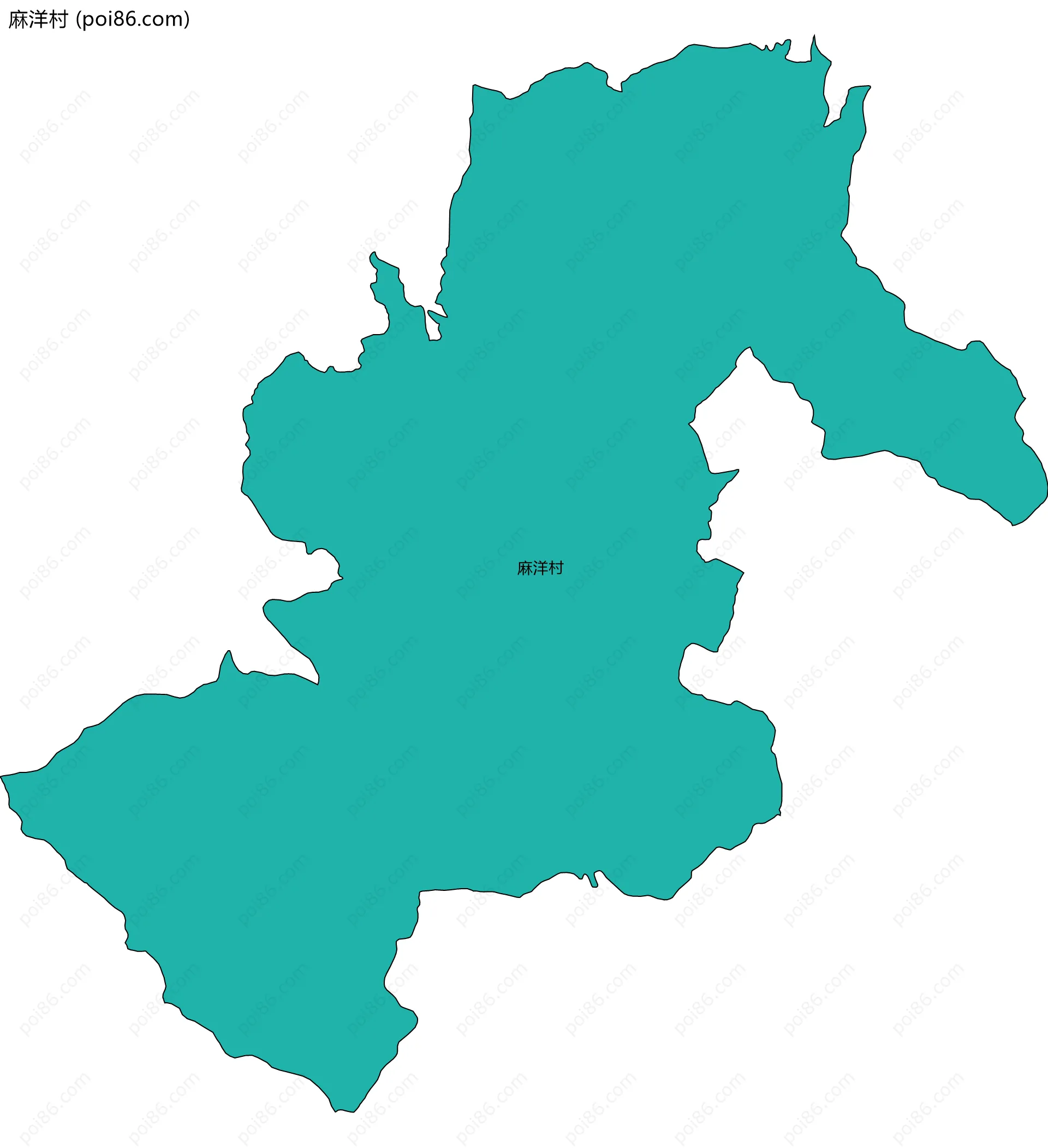 麻洋村边界地图