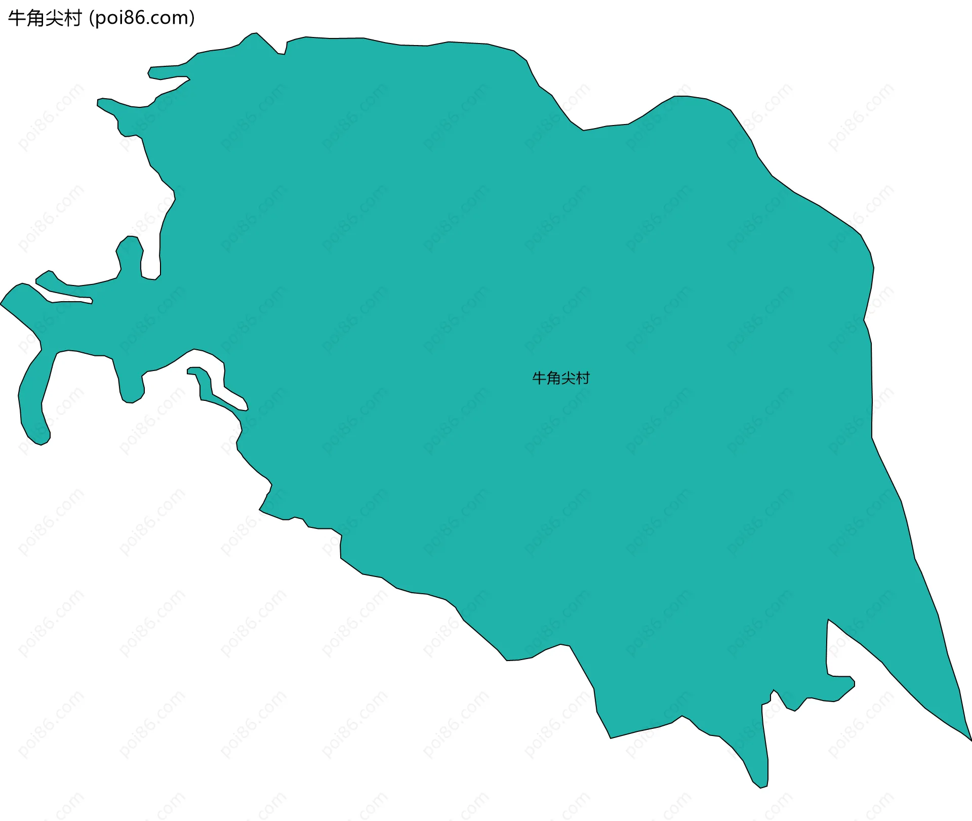 牛角尖村边界地图