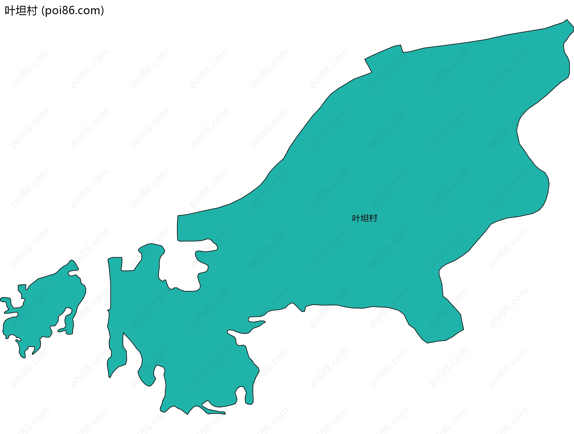 叶坦村边界地图
