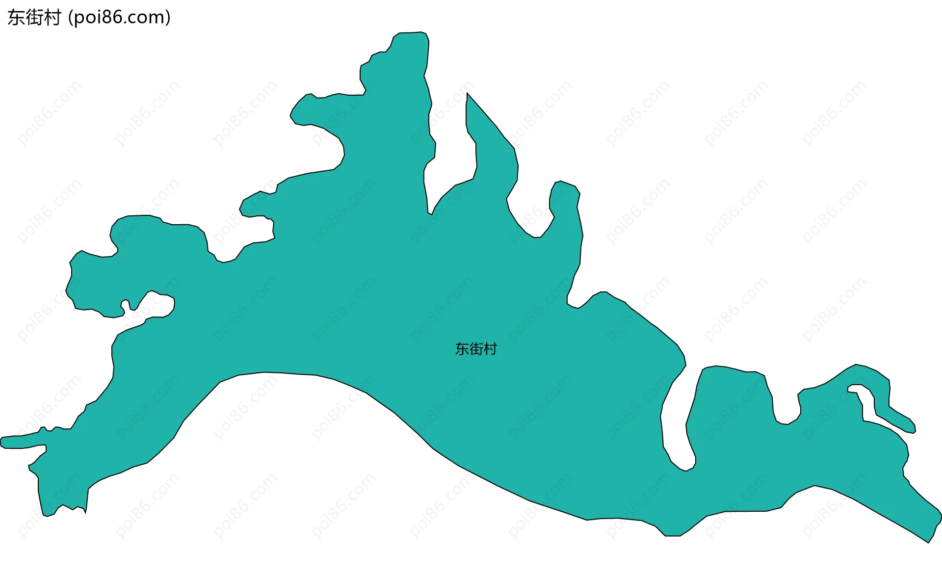 东街村边界地图