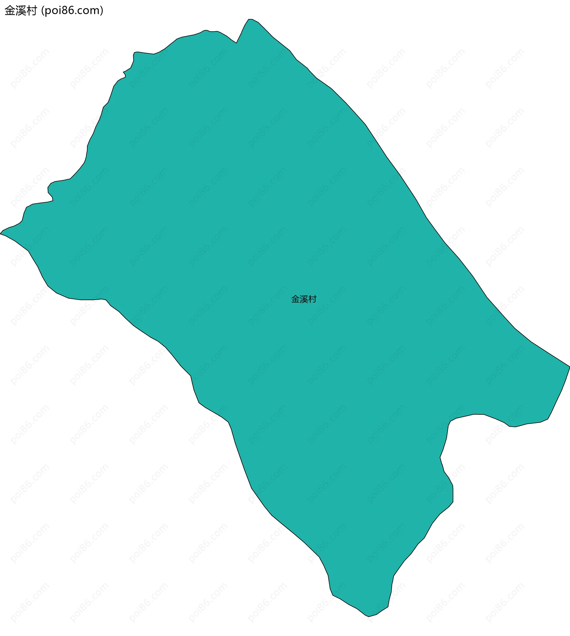 金溪村边界地图