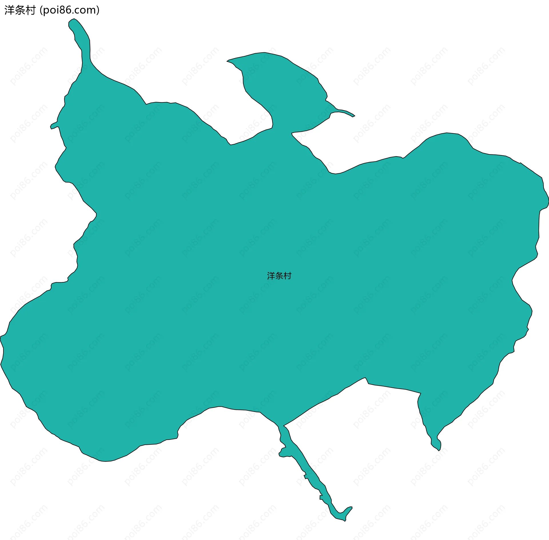 洋条村边界地图