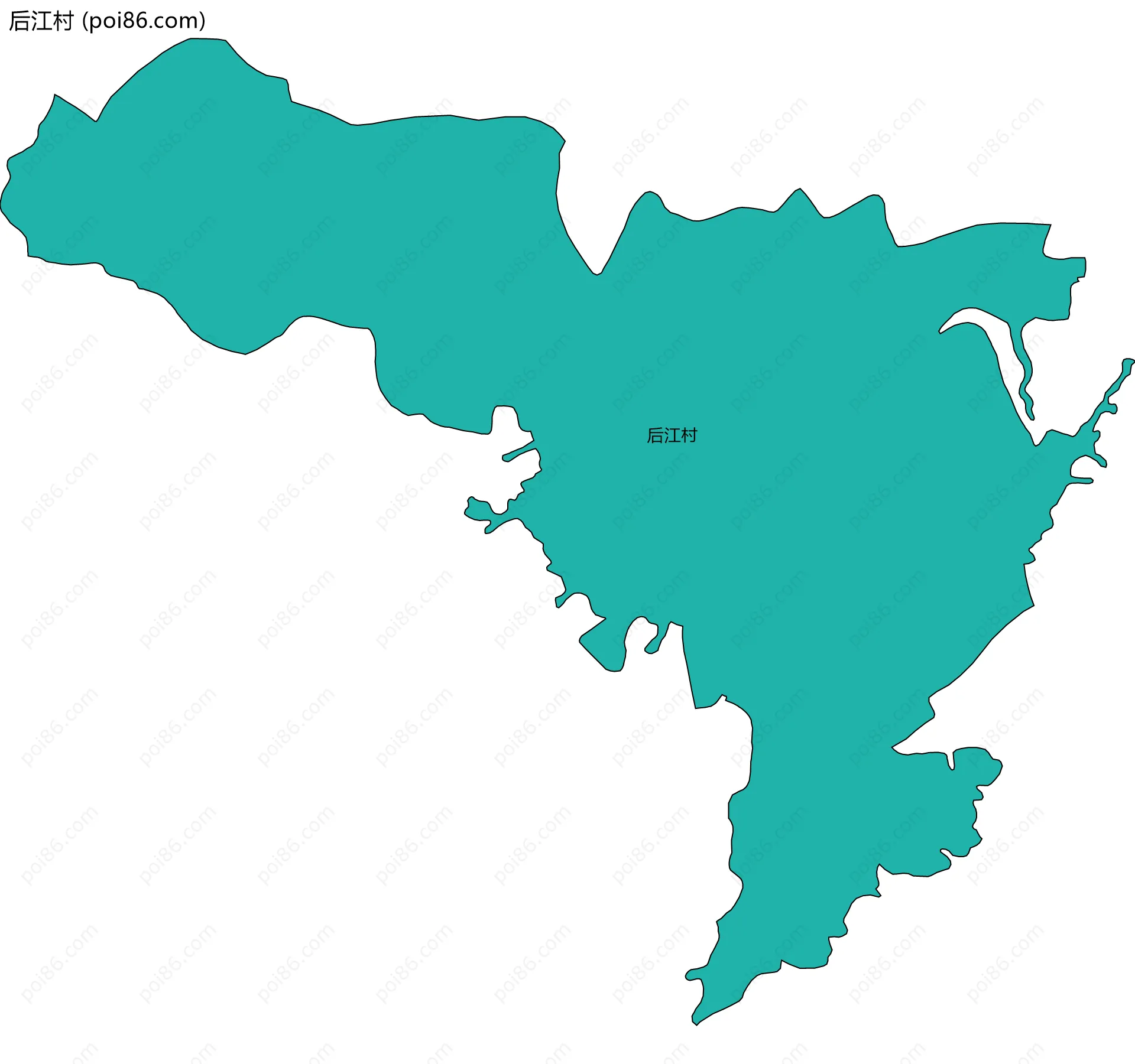 后江村边界地图